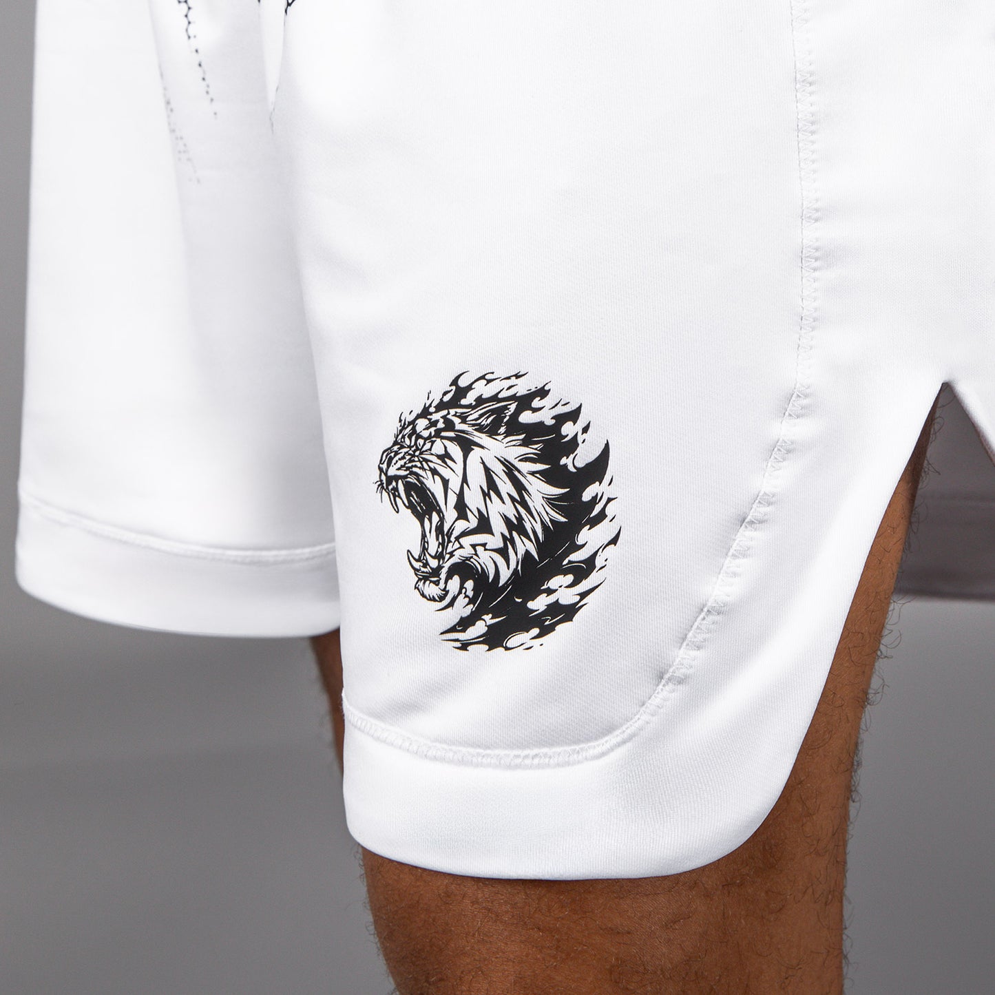 Venum x Mike Tyson Tiger Boxshorts - Optisch Weiß/Tiefschwarz