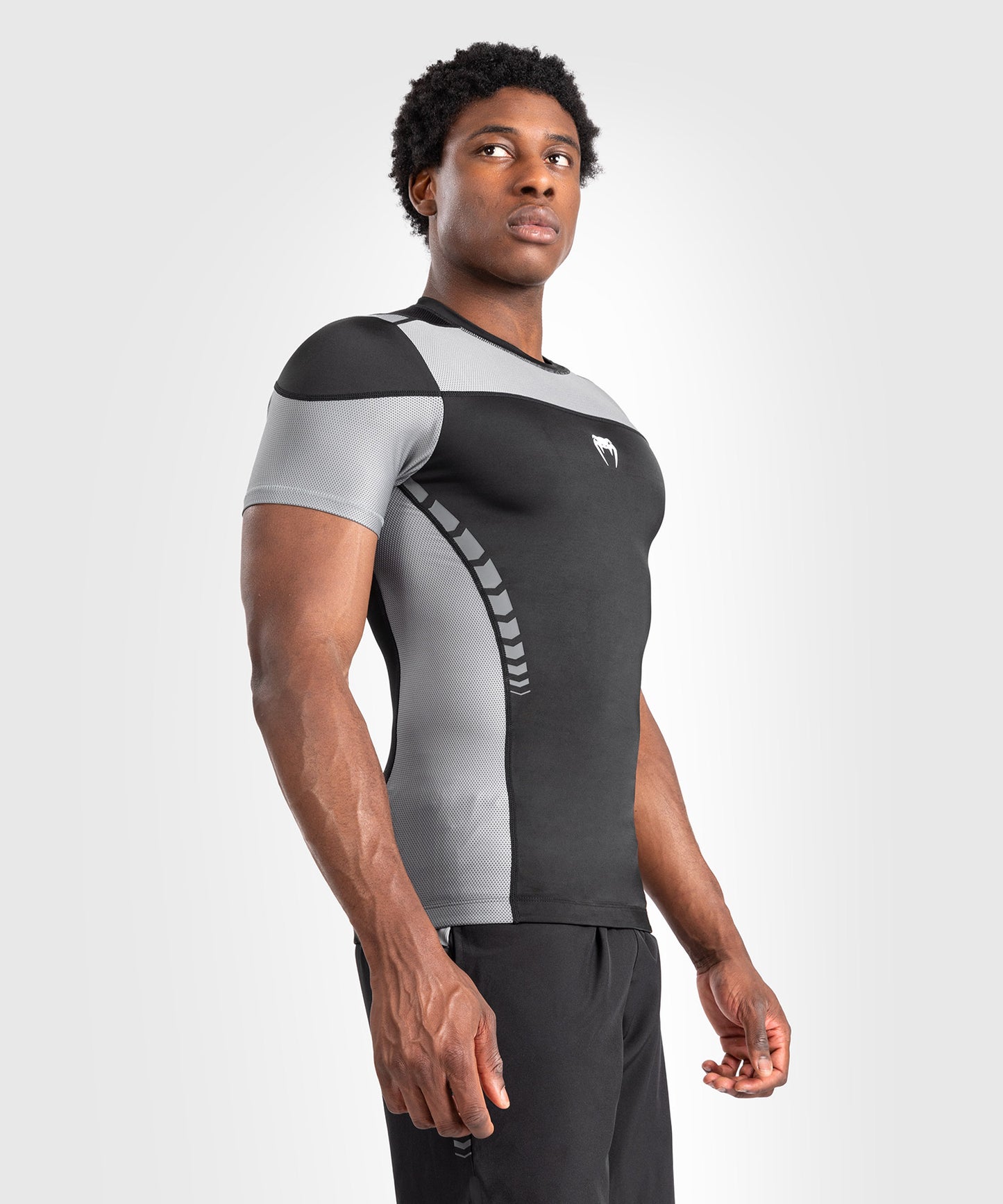 Venum Tempest Herren Kurzarm Rashguard - Schwarz/Grau