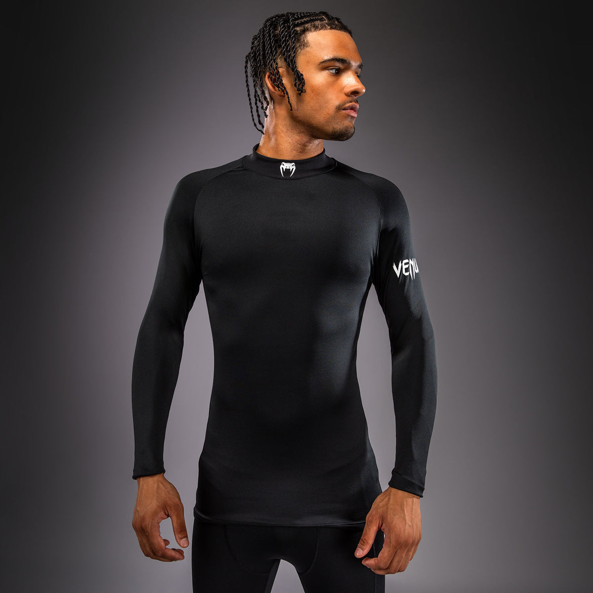 Venum MX Basics Langarmshirt - Schwarz/Weiß
