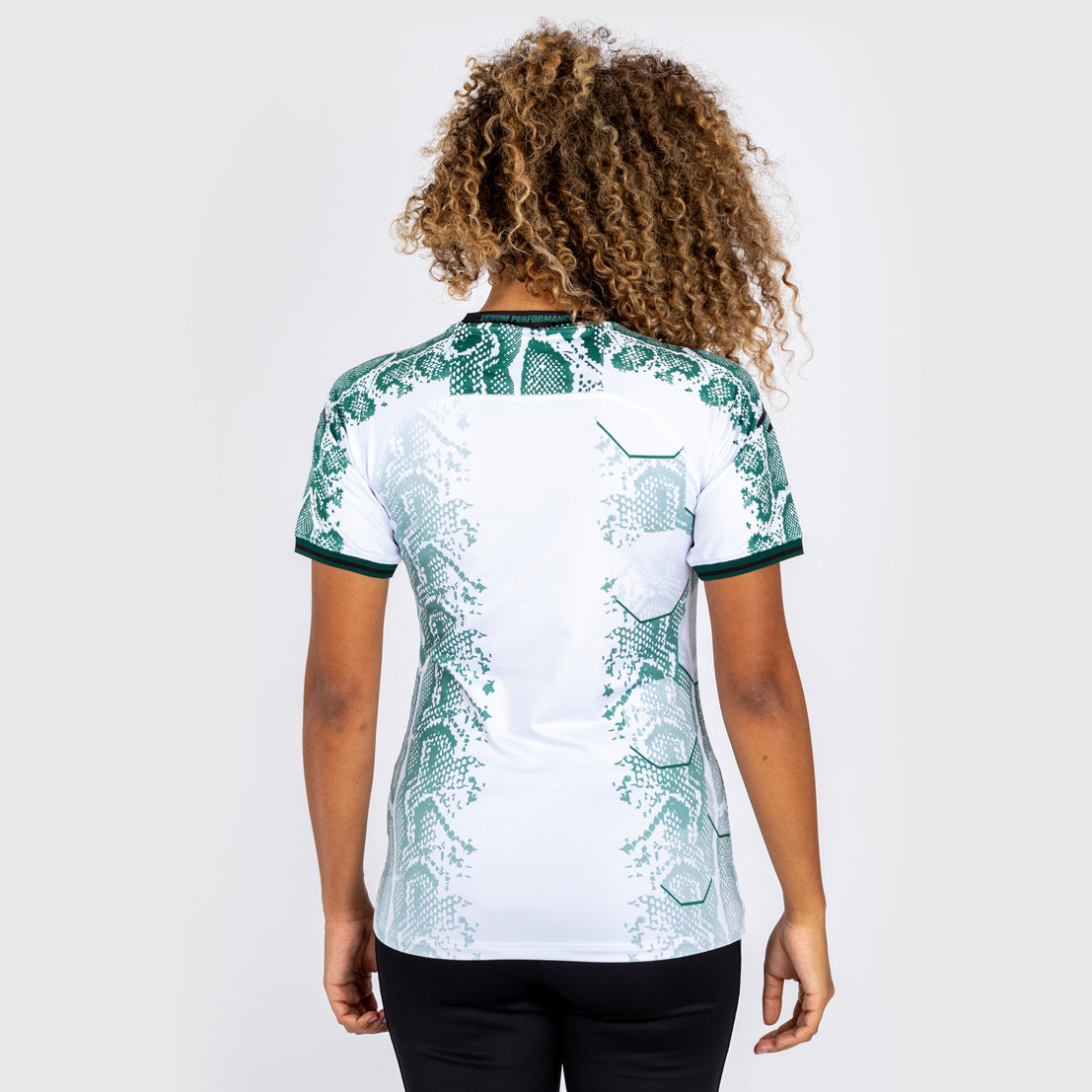 UFC Adrenaline by Venum Personalized Authentic Fight Night Damen Walkout Trikot - Emerald Edition - Weiß/Grün