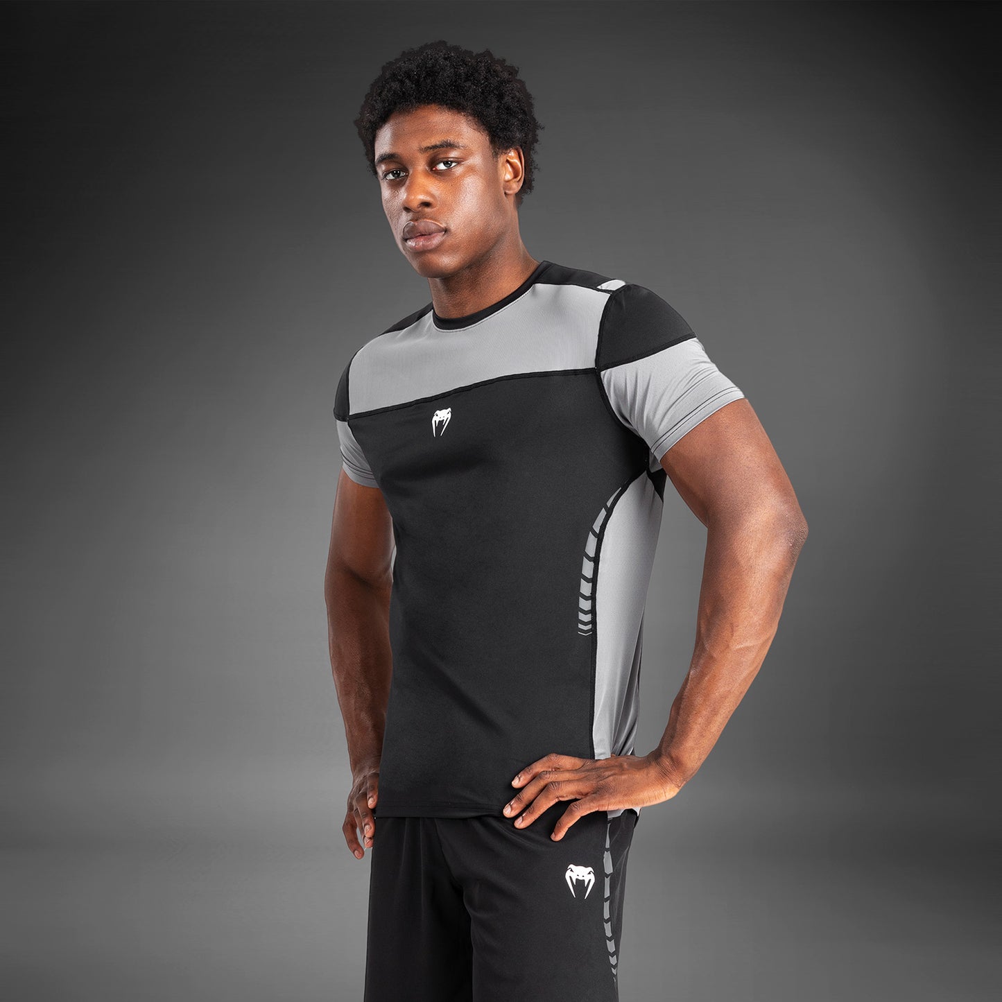 Venum Tempest Herren Dry-Tech T-Shirt - Schwarz/Grau