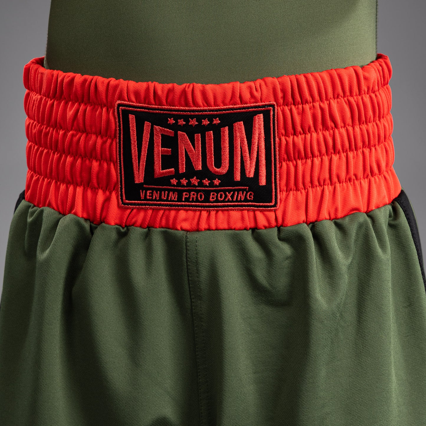 Venum Classic Kinder Boxshorts - Armeegrün/Orange