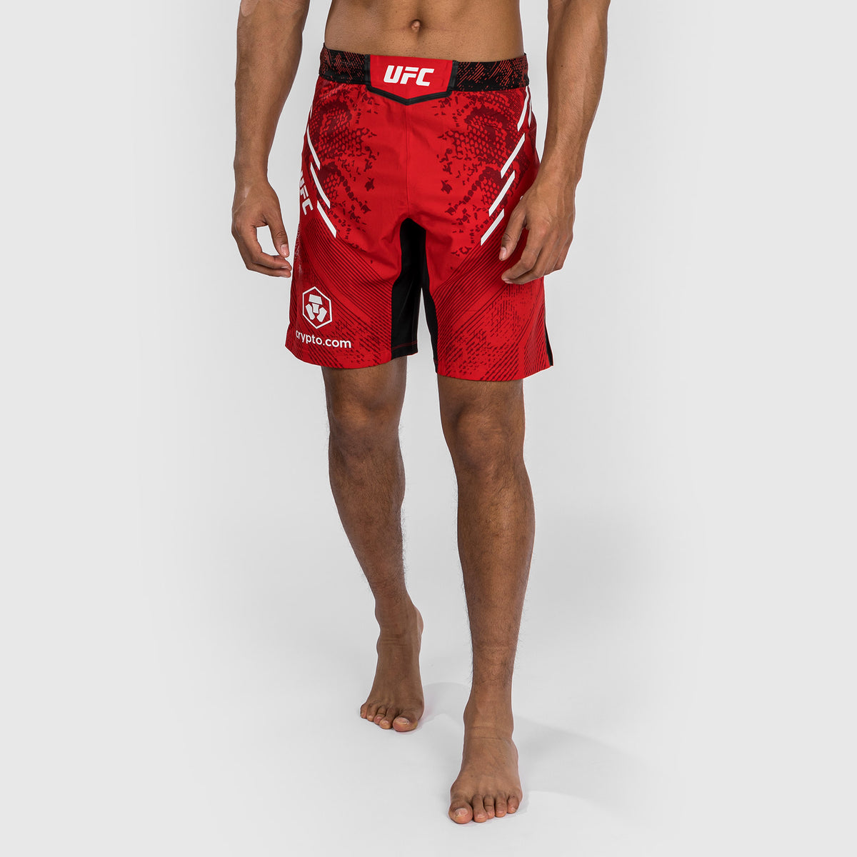 UFC Adrenaline by Venum Personalisierte Authentische Fight Night Herren-Kampfshorts - Lange Passform - Rot