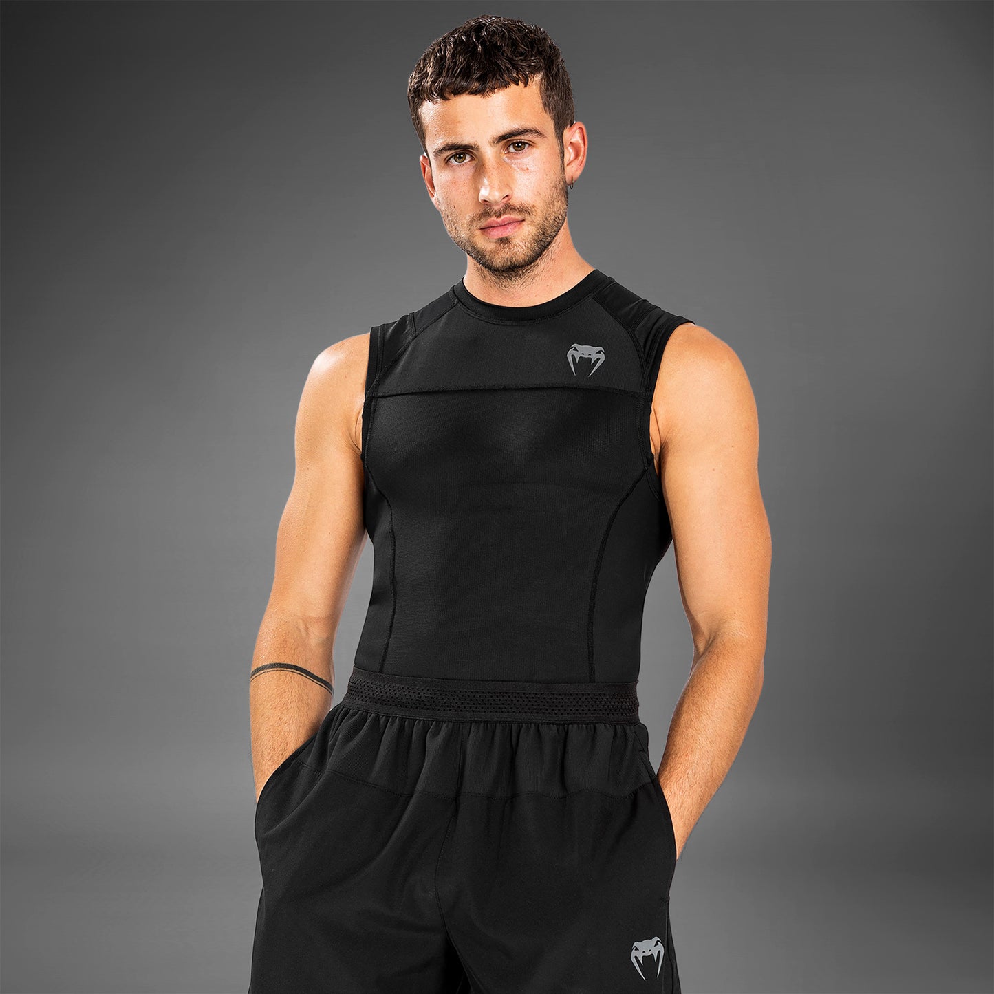 Venum G-Fit Air Rashguard ärmellos – Schwarz