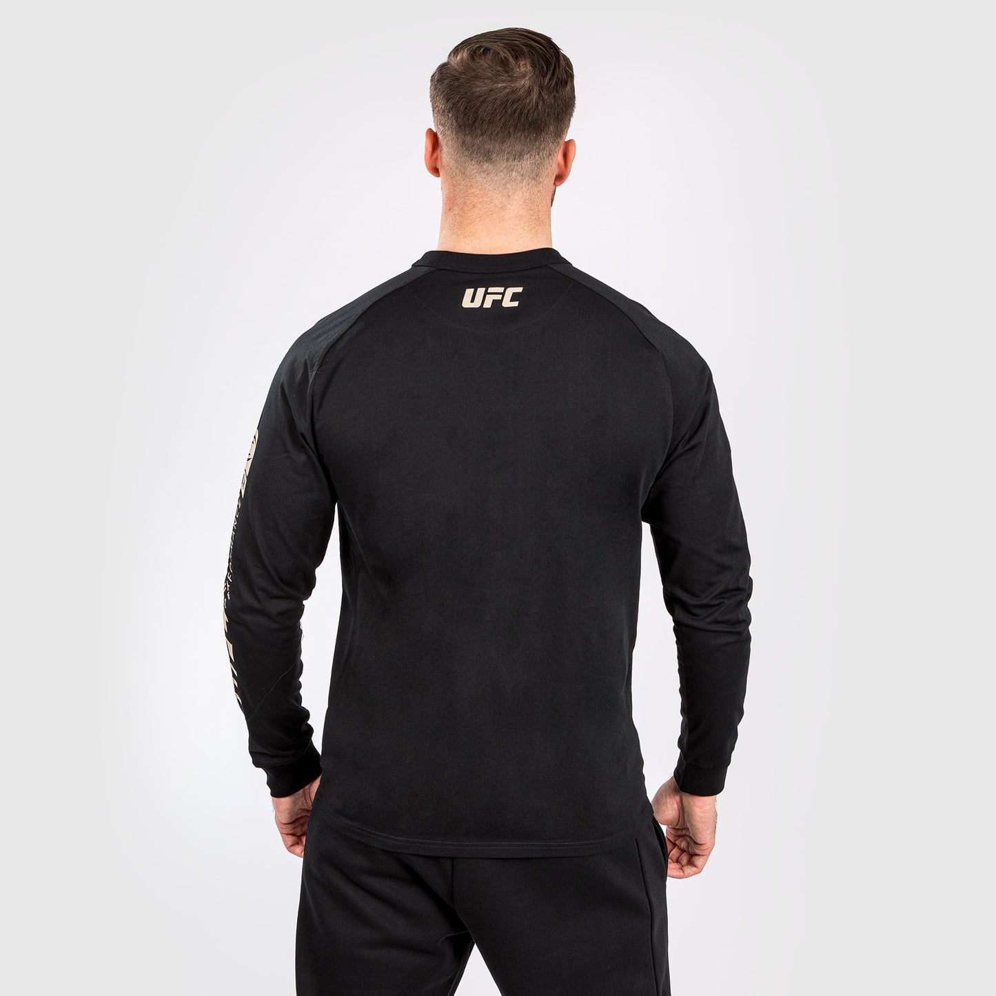 UFC Adrenaline by Venum Fight Week Langärmeliges Herren-T-Shirt - Schwarz