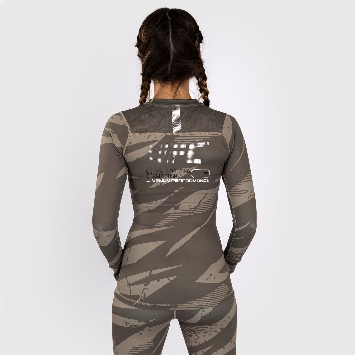 UFC Adrenaline by Venum Fight Week Frauen Performance Langarm Rashguard - Charcoal Grey