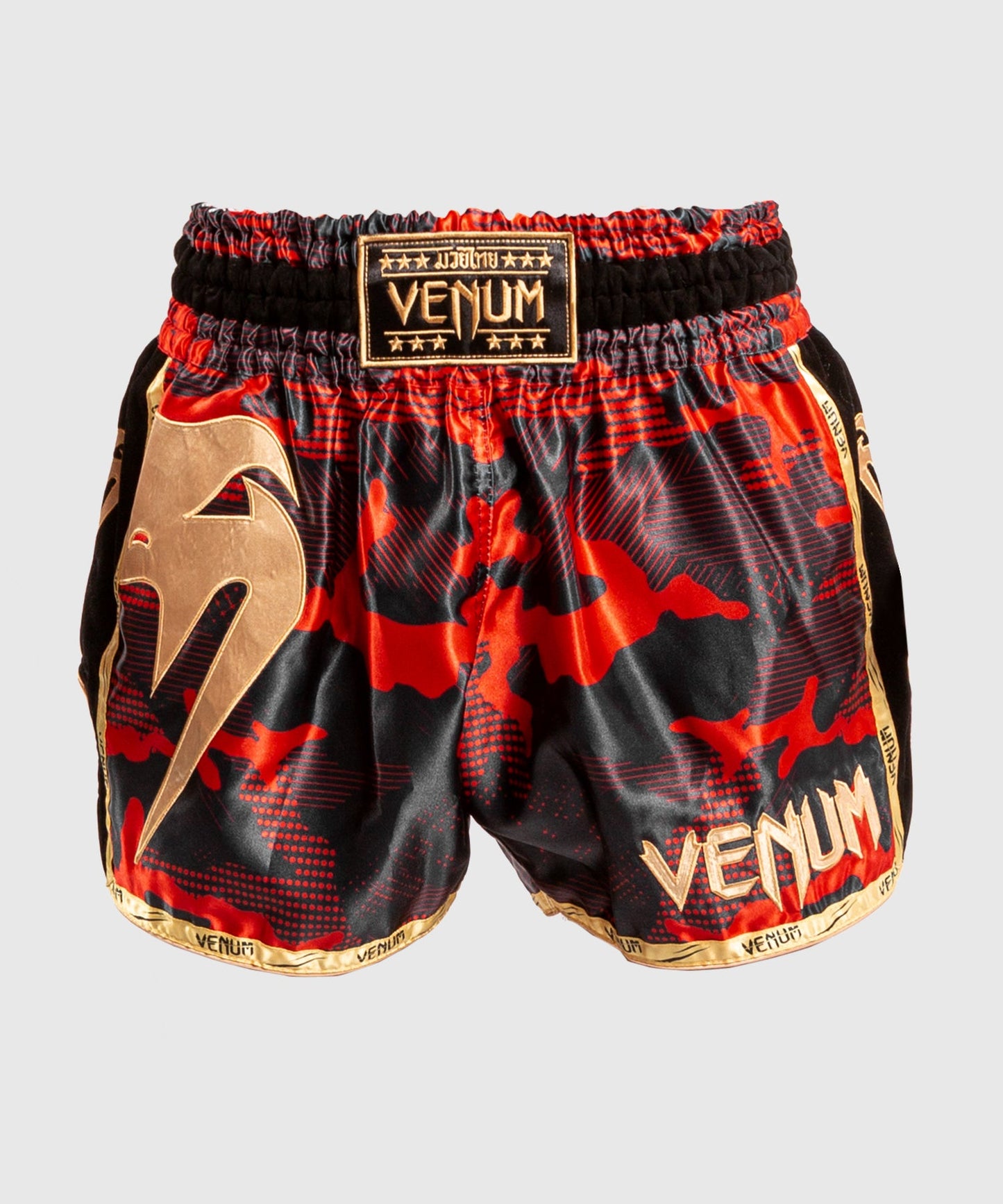 Muay Thai Shorts Venum Giant Camo - Rot/Gold