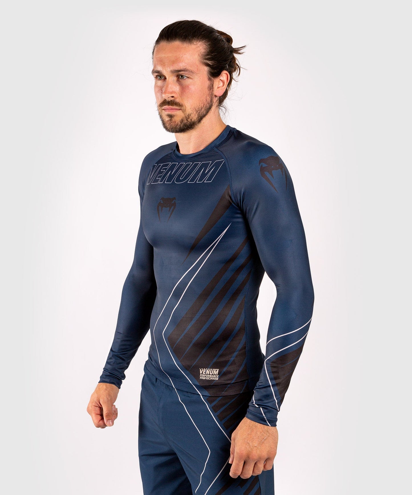 Venum Contender 5.0 Rashguard - Lange Ärmel - Marineblau/sand