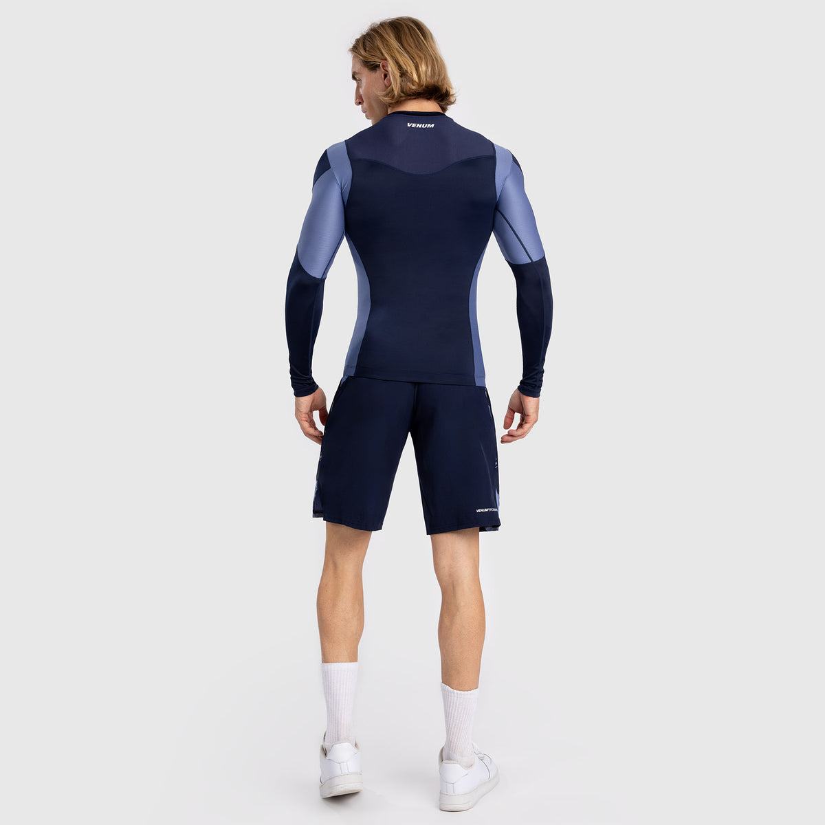 Venum Tempest Herren Langarm Rashguard - Marineblau/Blau