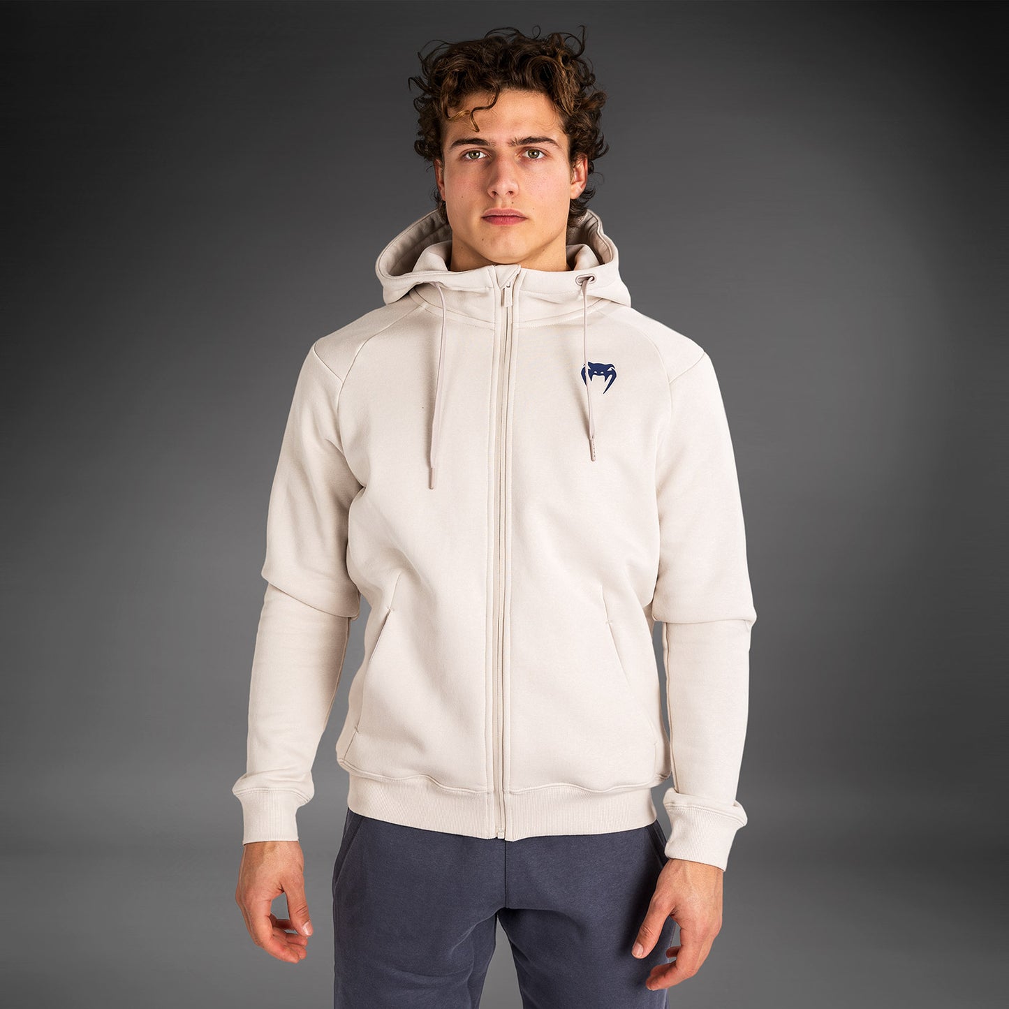 Venum Strikeland Kapuzenpullover mit Reißverschluss - Greige