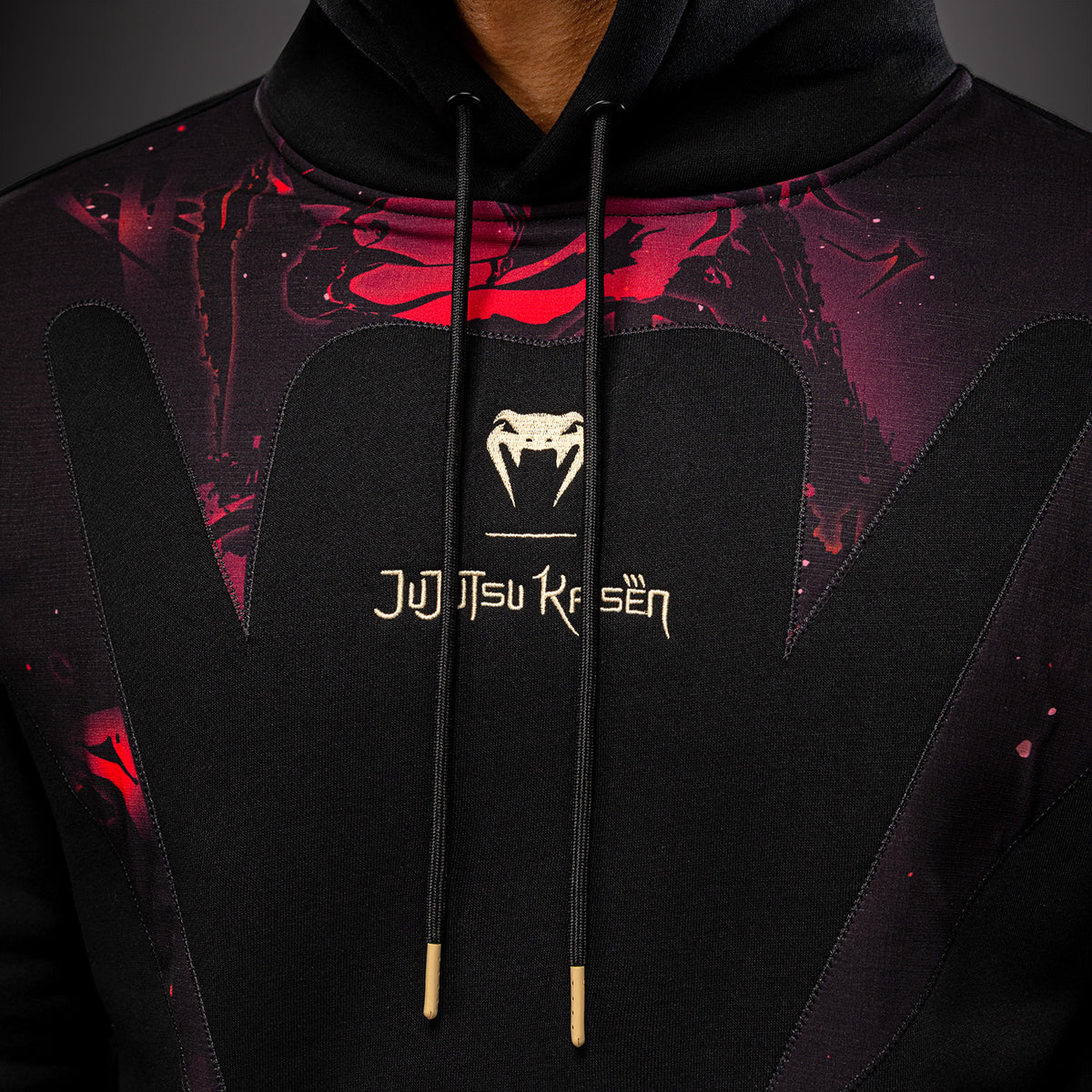 Jujutsu Kaisen x Venum Itadori Kapuzenpullover – Schwarz/Rot