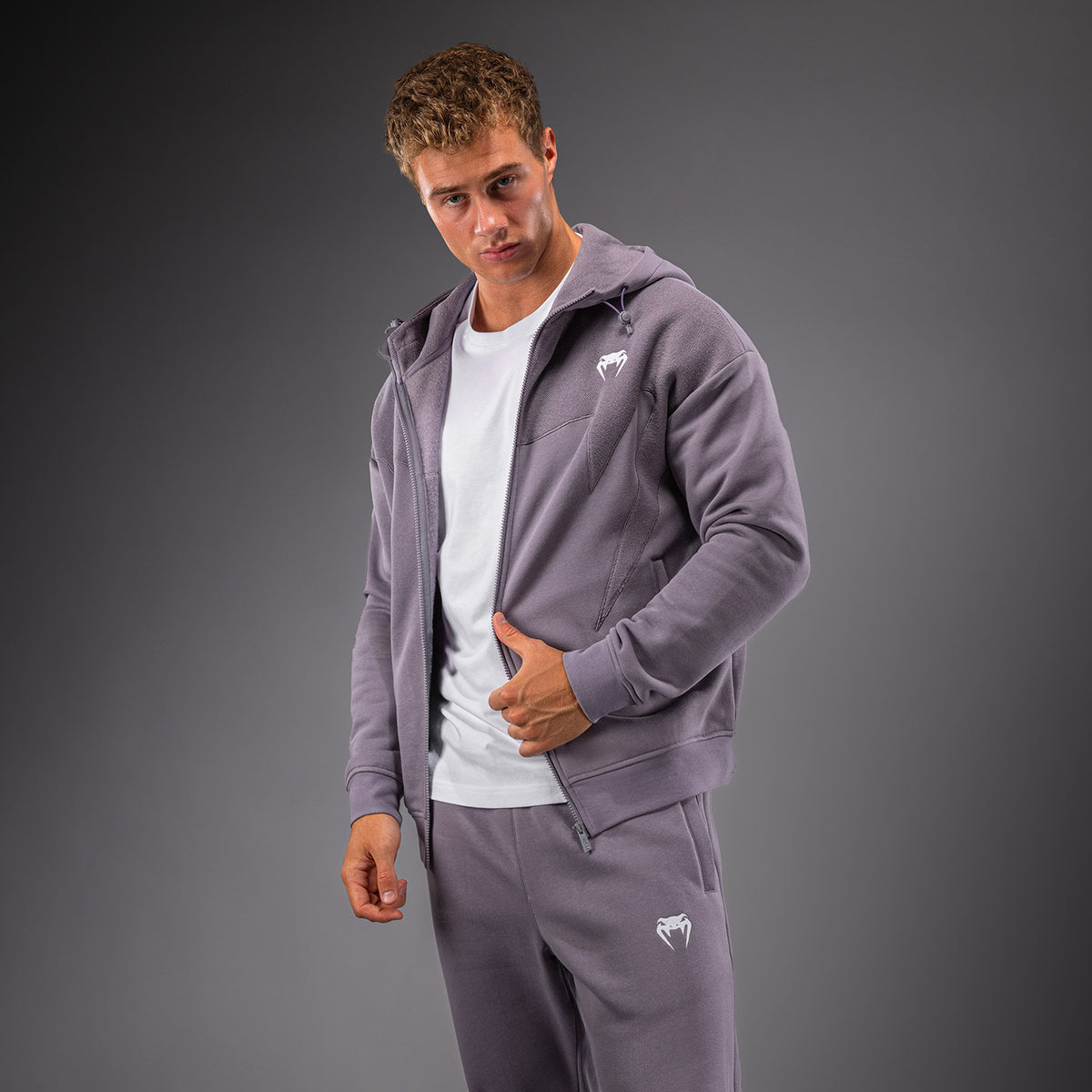 Venum Attack Fleece & Weave Trainingsjacke - Lavendelgrau