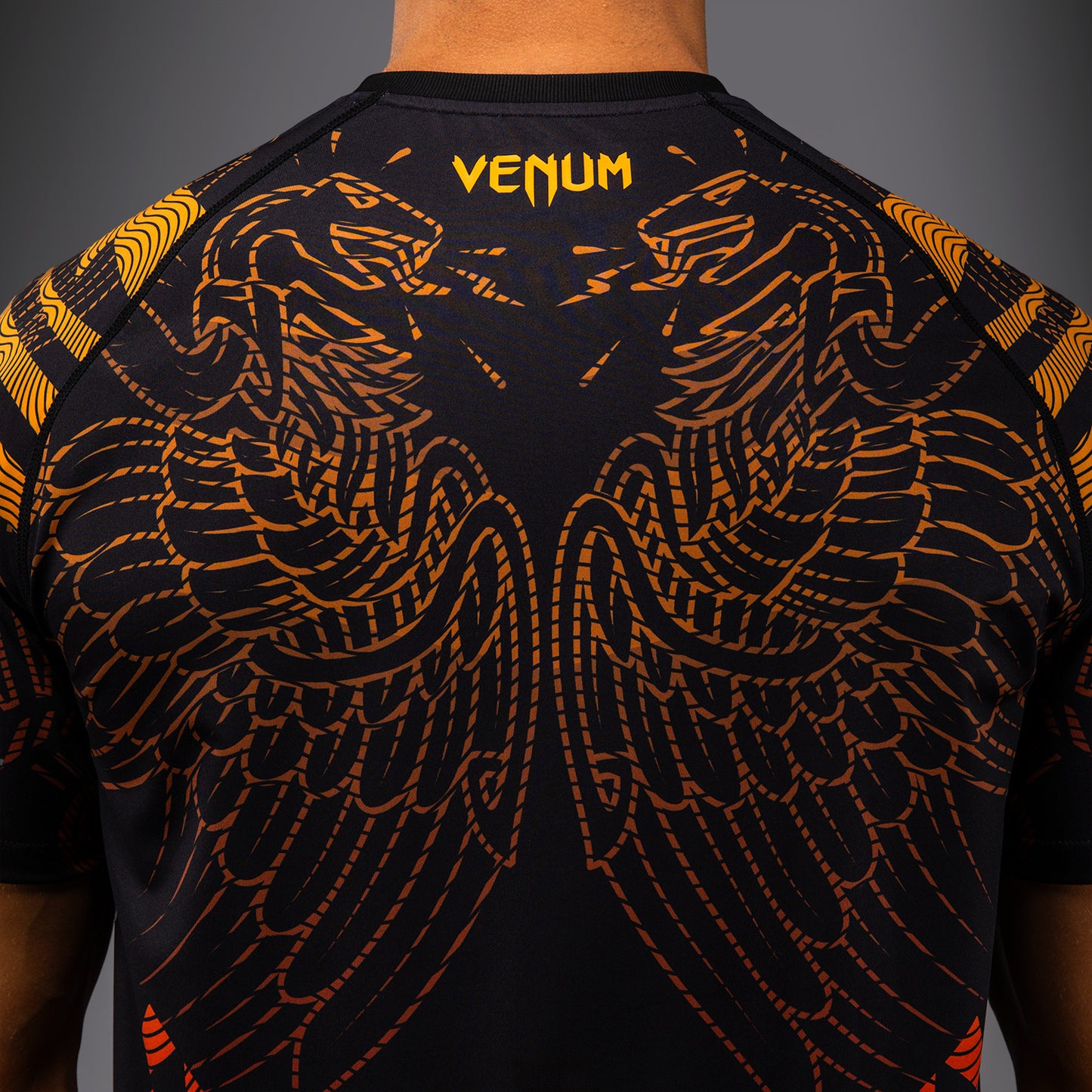 Venum Quetzal Fury Dry-Tech T-Shirt - Schwarz/Fury Rot/Tangerine