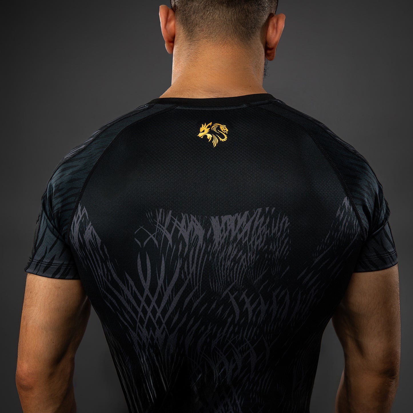 Venum x Chimaev Kurzarm Rashguard - Schwarz/Grau