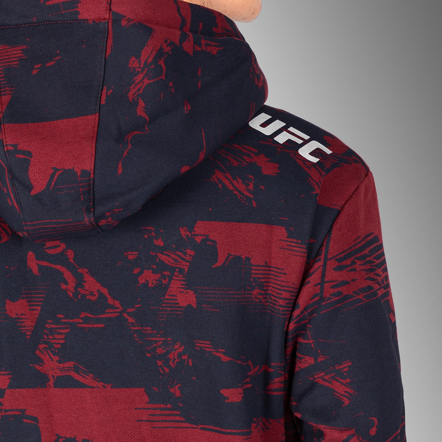 UFC Zenith by Venum Authentic Fight Week Pullover Hoodie Damen - Marineblau/Burgunderrot/Silber