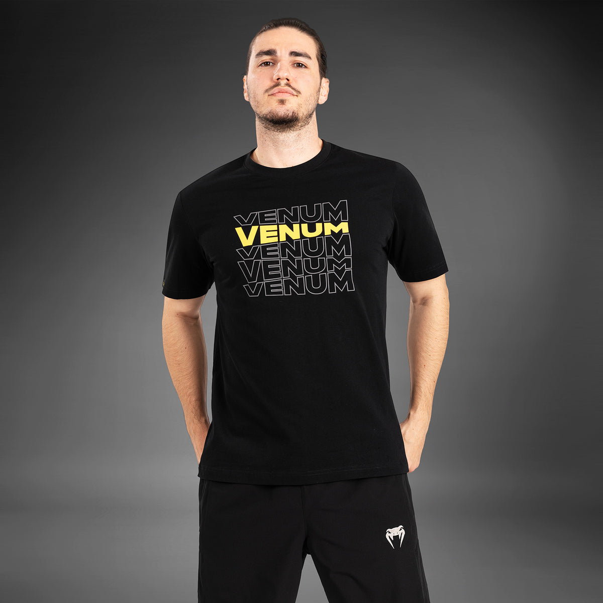 Venum Vertigo Kurzarm-T-Shirt für Männer - Schwarz/Gelb