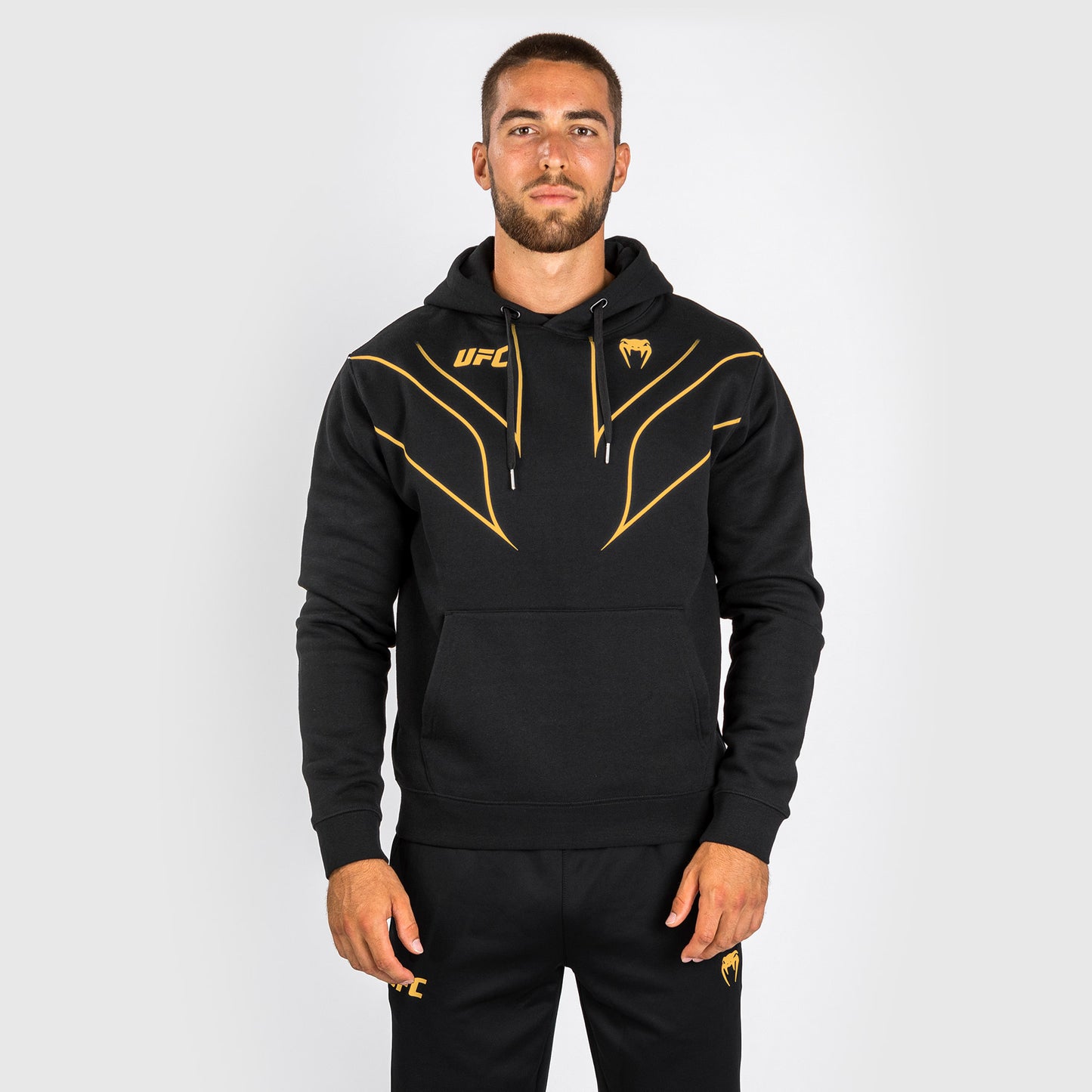 UFC Venum Replica 2.0 Hoodie mit durchgehendem Reißverschluss für Herren – Schwarz