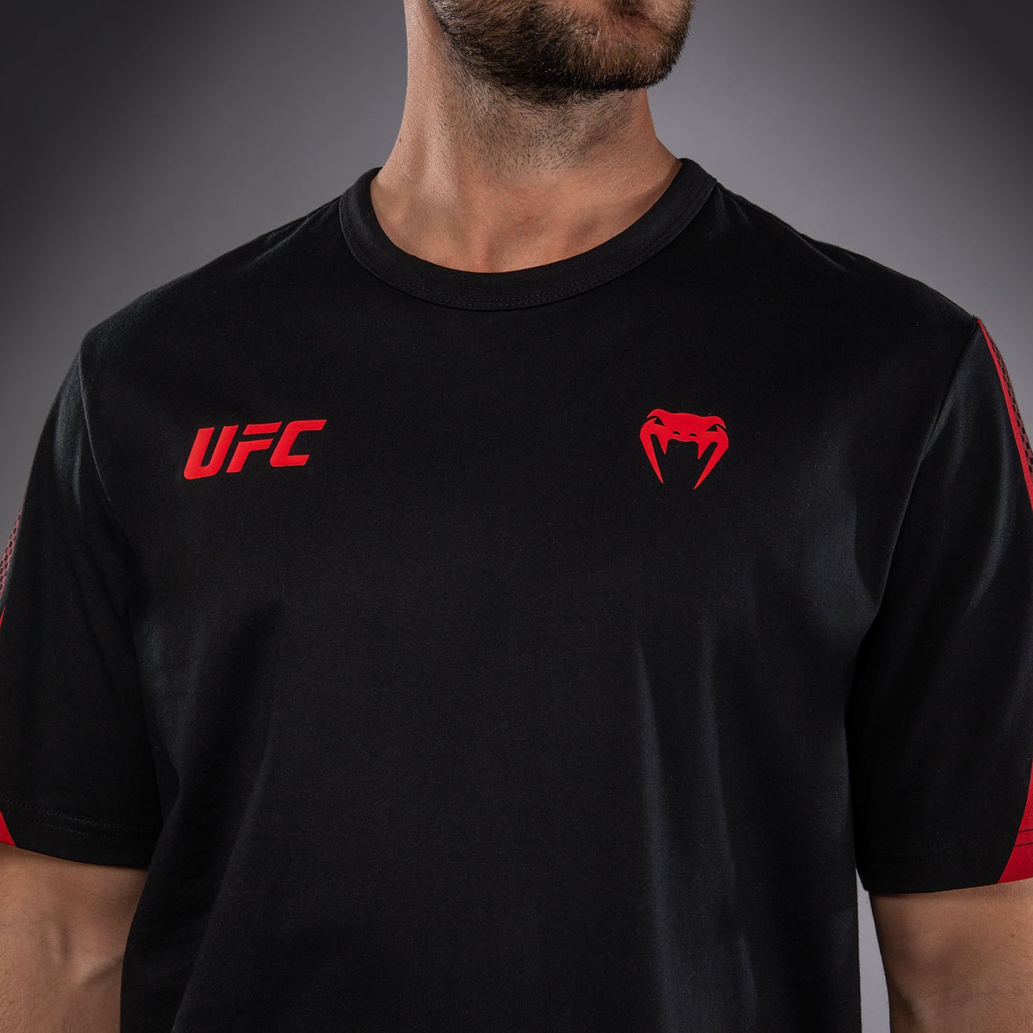 Venum UFC Unity by Venum Authentic Fight Week Herren-Kurzarm-T-Shirt - Schwarz