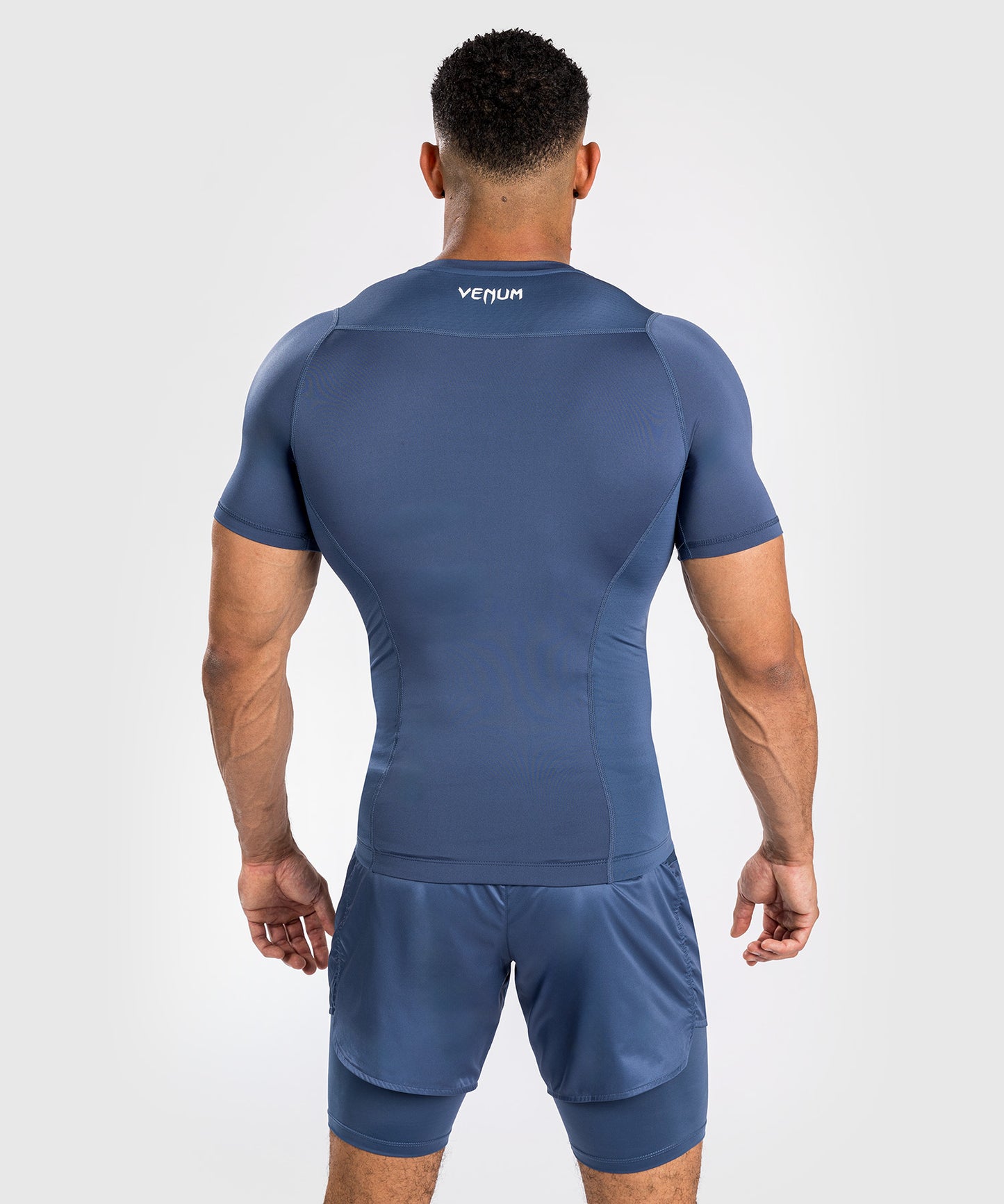 Venum Attack Herren Kurzarm Rashguard - Navyblau