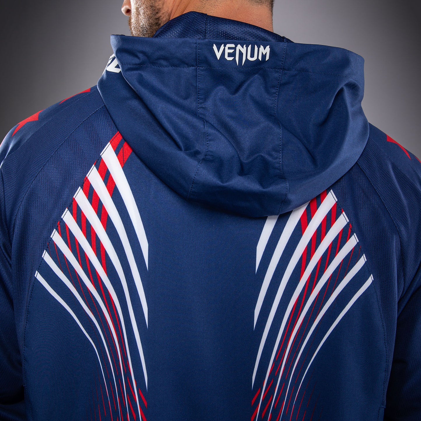 Official UFC Freedom 250 by Venum Authentic Fight Night Walkout Hoodie für Herren - Blau