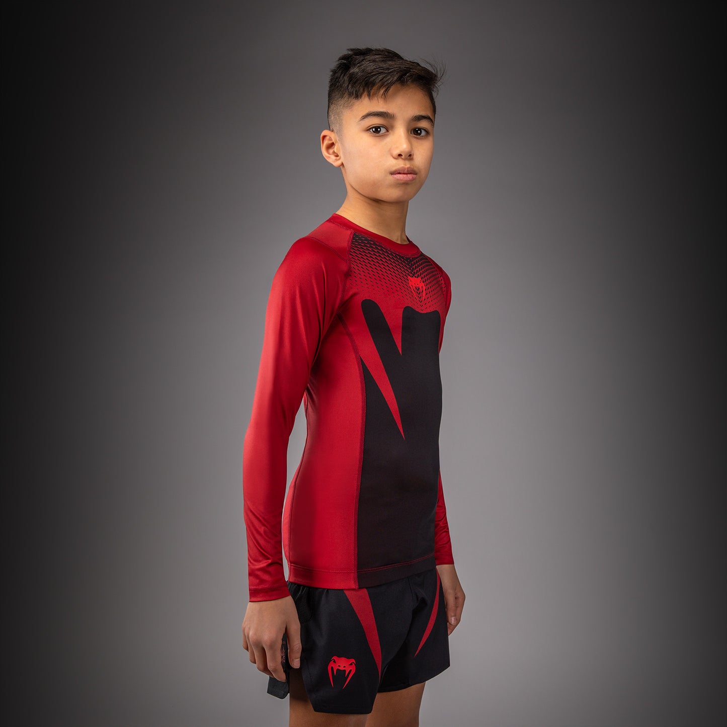 Venum Attack Langarm Rashguard - Schwarz/Rot