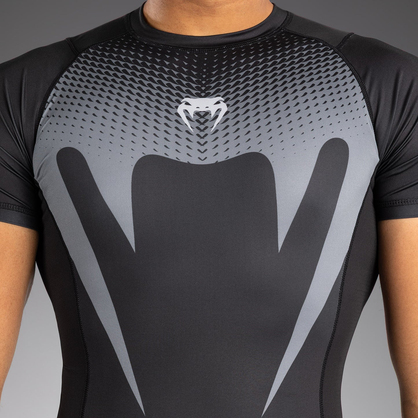 Venum No Gi Rashguards - Schwarz/Silbergrau