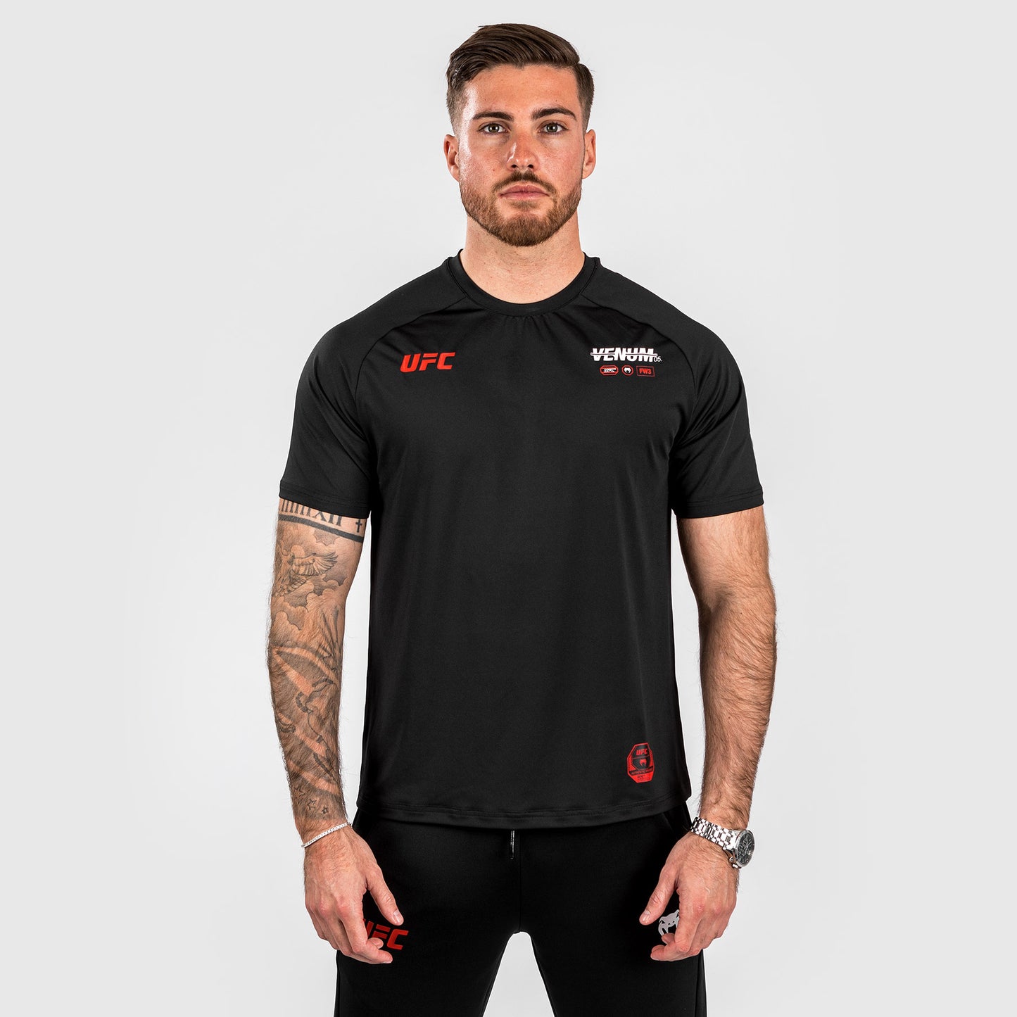 UFC Adrenaline by Venum Fight Week Dry-tech-T-Shirt für Männer - Schwarz