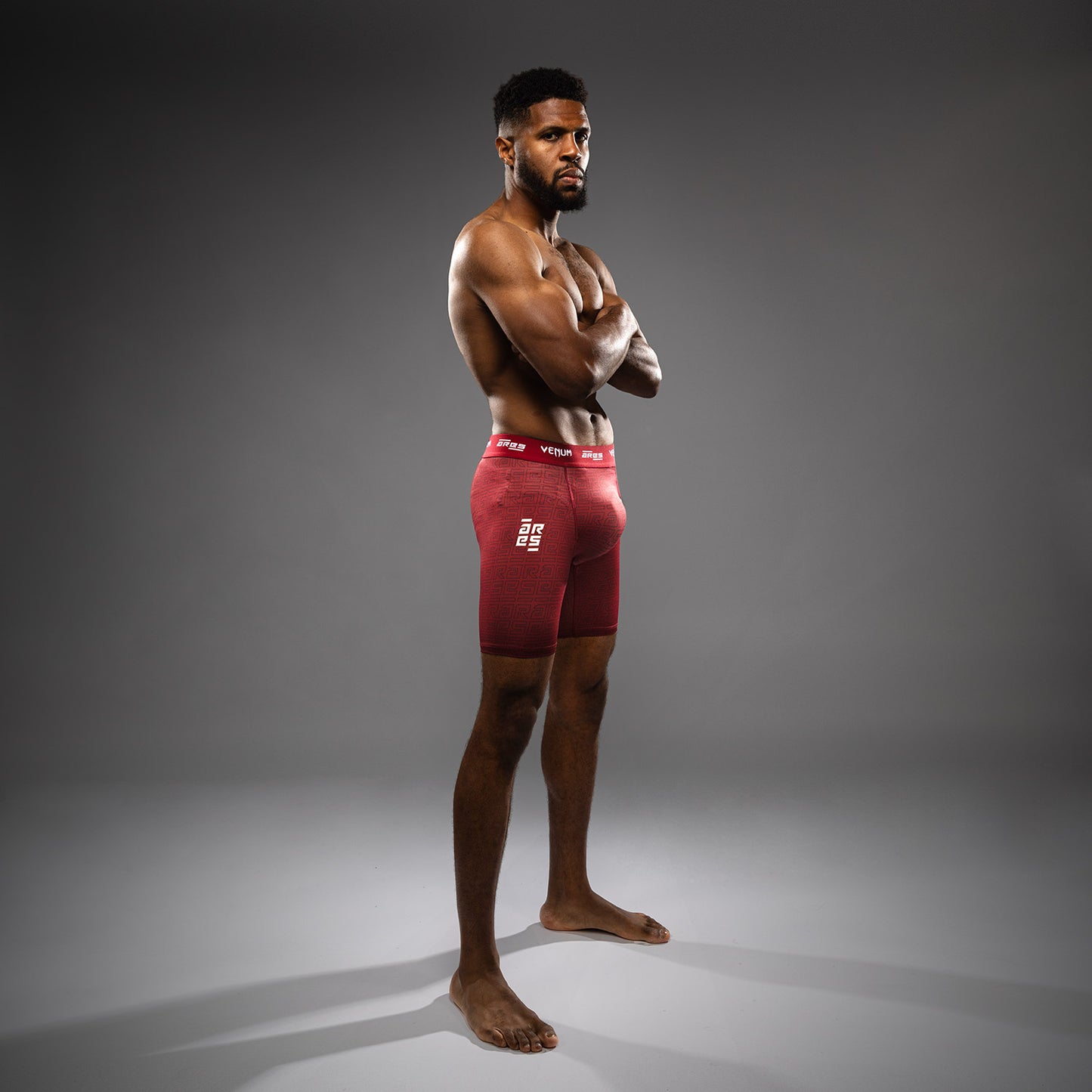 Venum x Ares Herren Vale Tudo Shorts - Burgunder