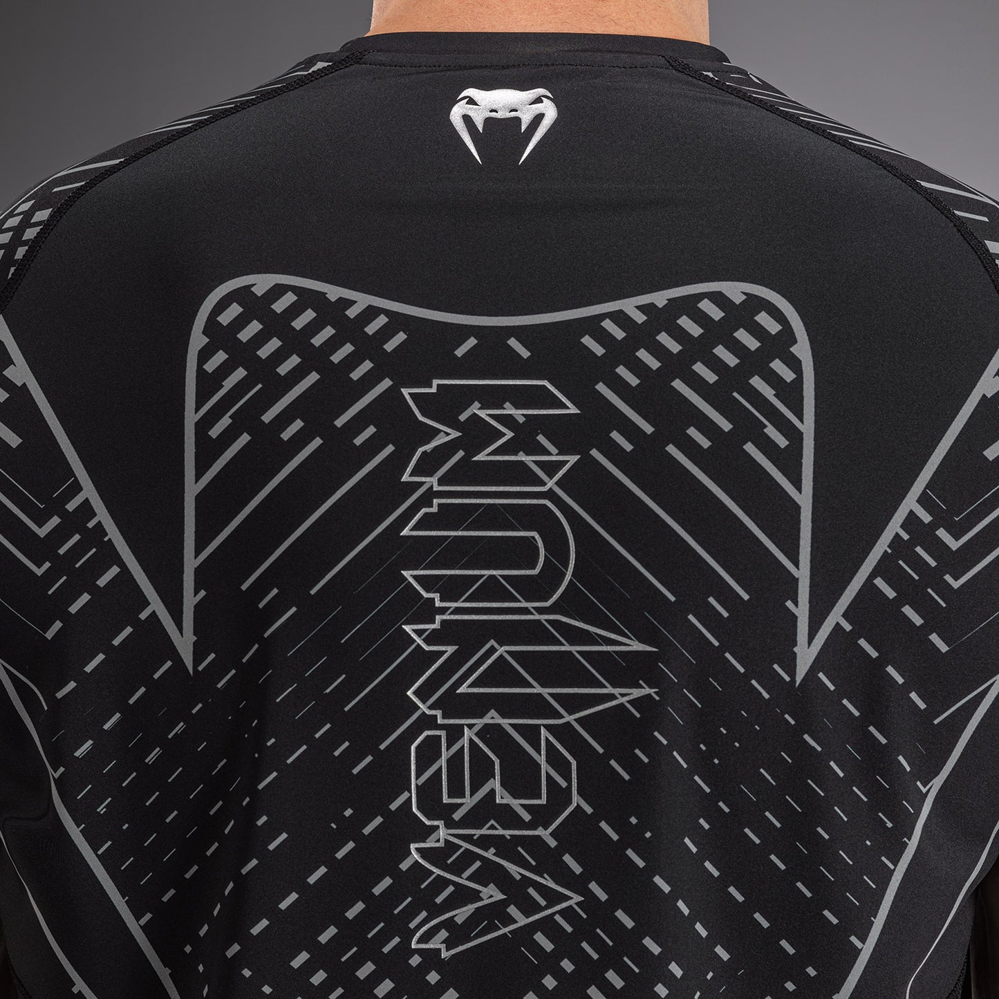 Venum Midnight Fury Dry-Tech-T-Shirt – Schwarz/Grau/Silber