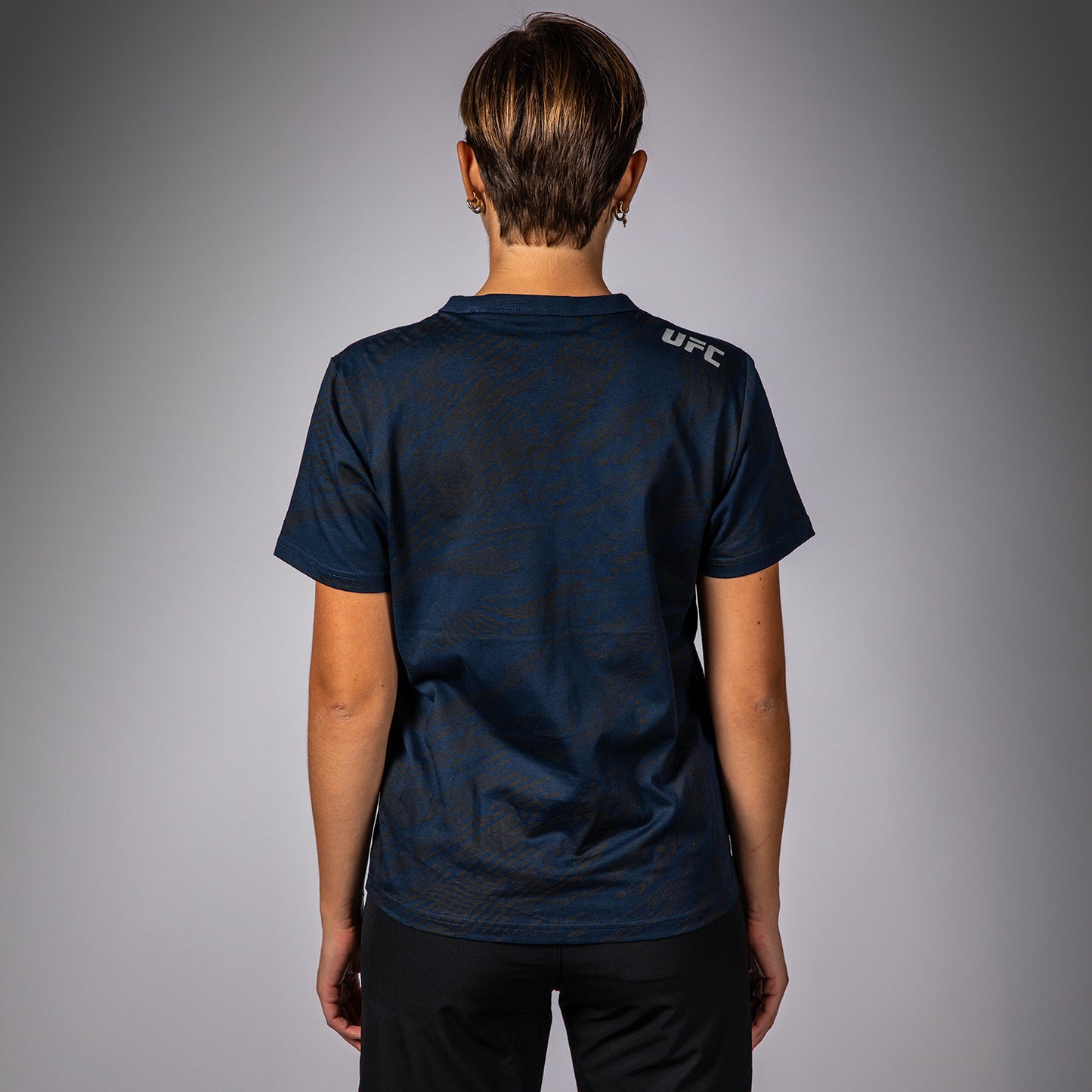 UFC Fusion by Venum Fight Week Damen Kurzarm Baumwoll T-Shirt - Ozeanisches Blau