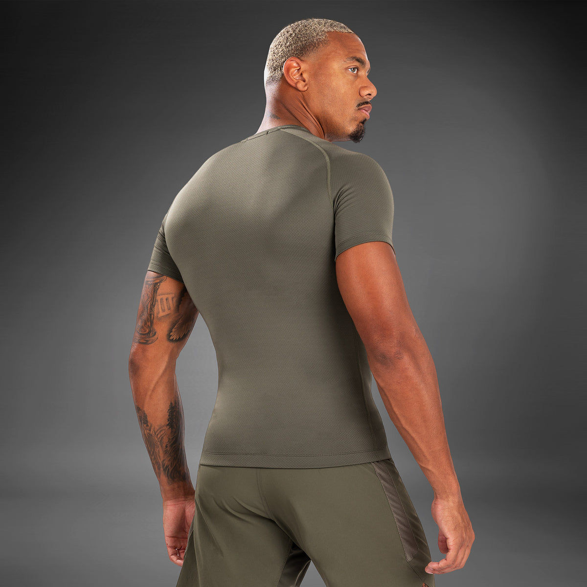 Venum Contender Herren Kurzarm Rashguard - Khaki