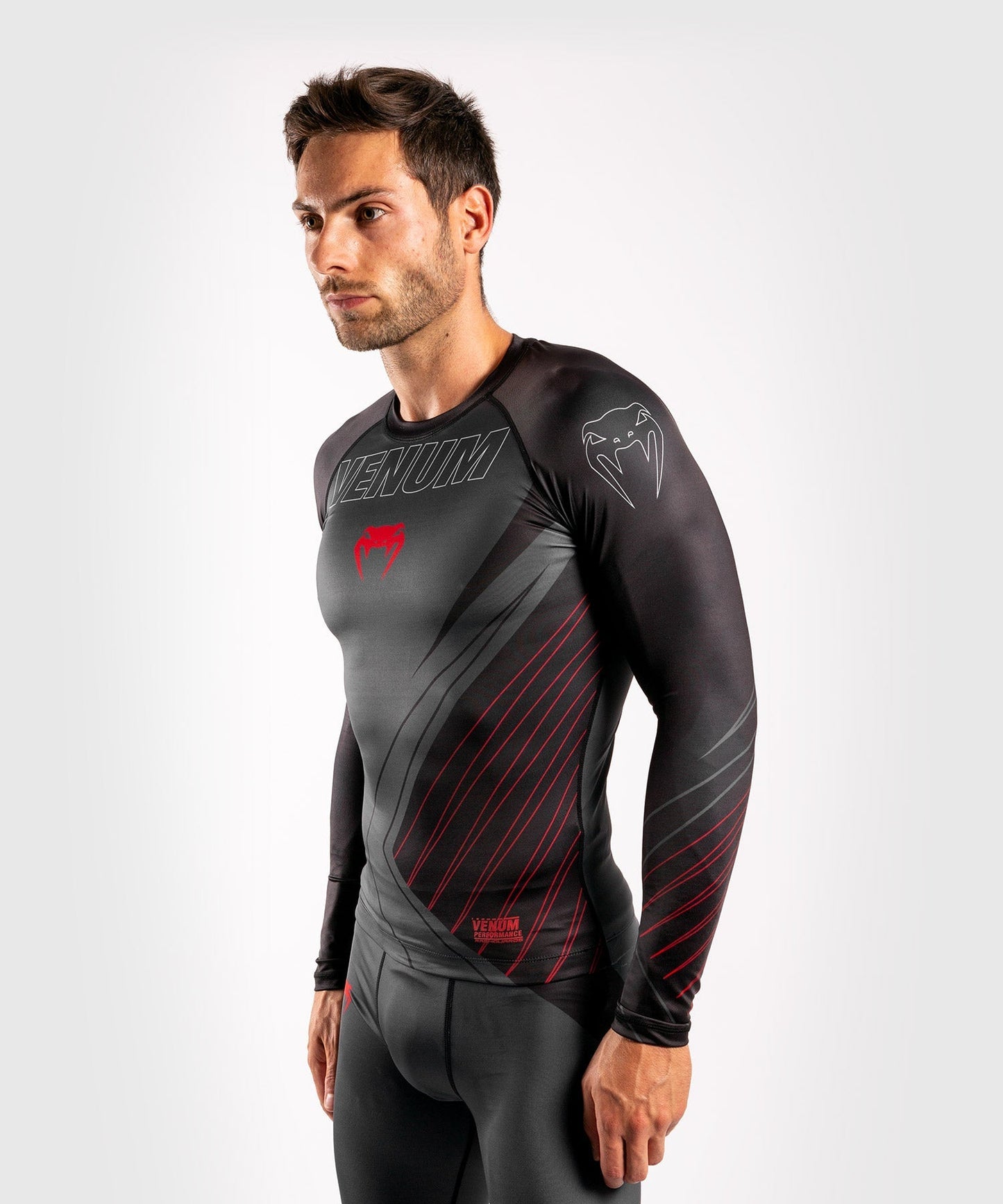 Venum Contender 5.0 Rashguard - Lange Ärmel - Schwarz/Rot