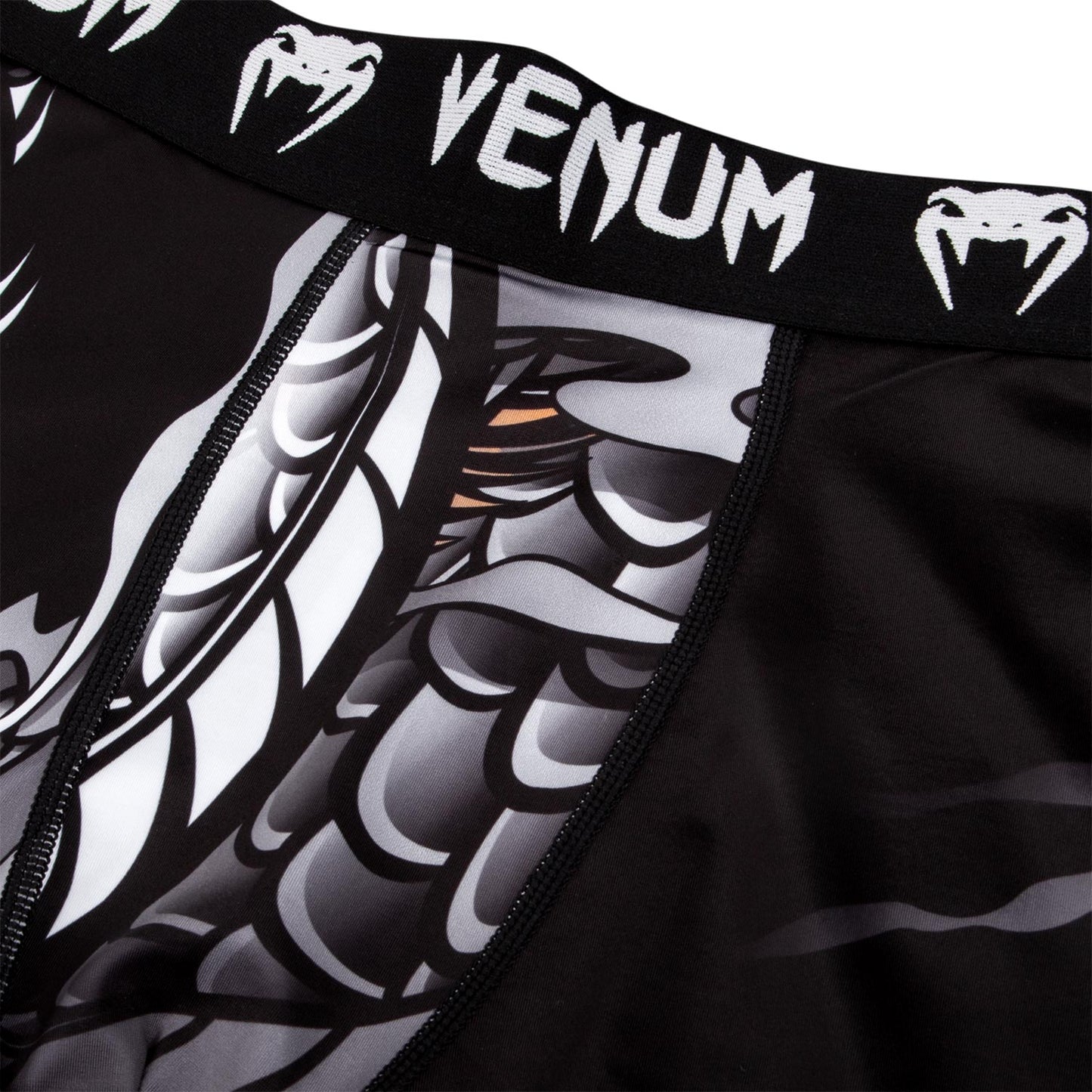 Venum Dragon's Flight Kompressionshose - Schwarz/Weiß