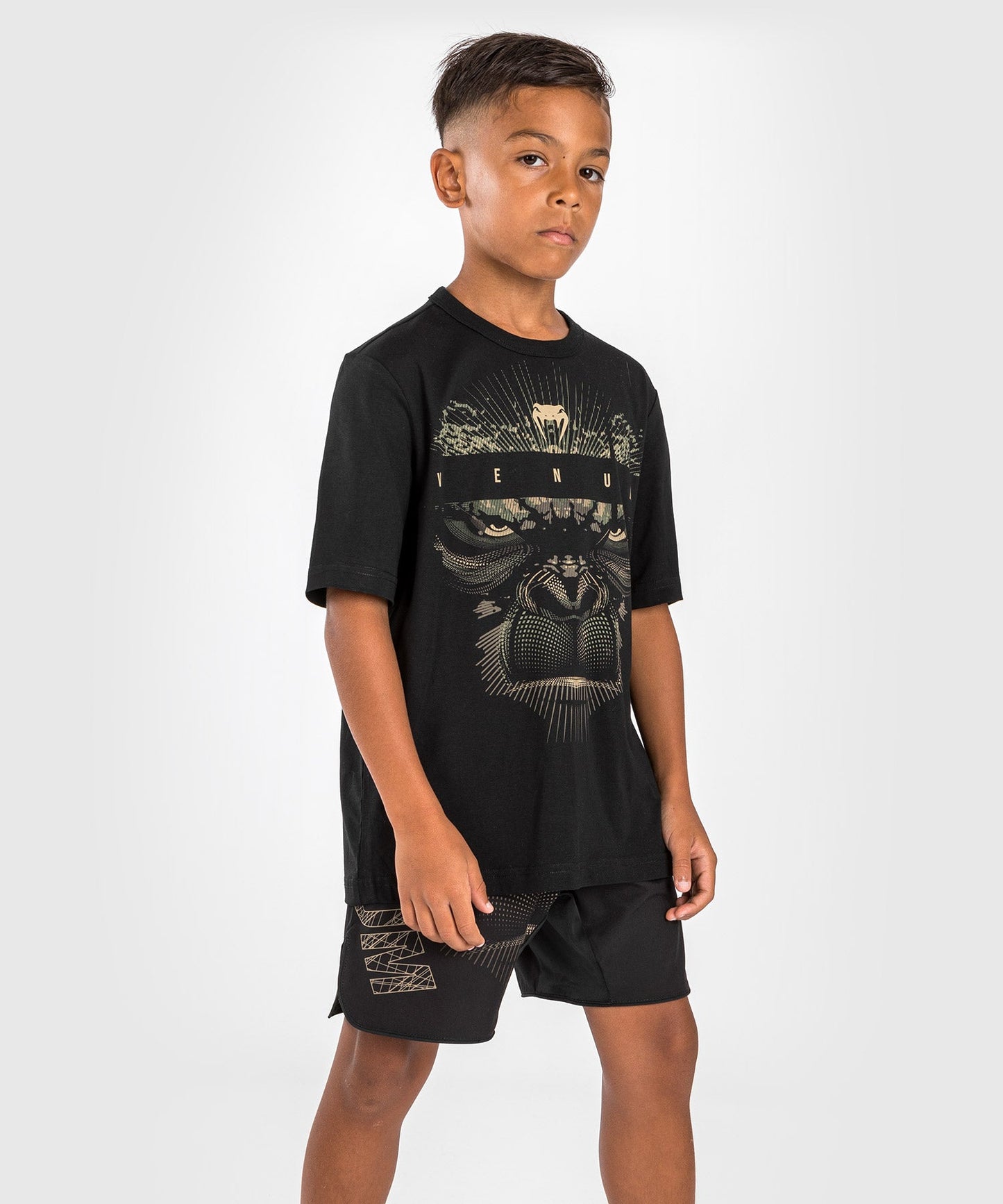 Venum Gorilla Dschungel T-Shirt für Kinder -  Schwarz/Sand