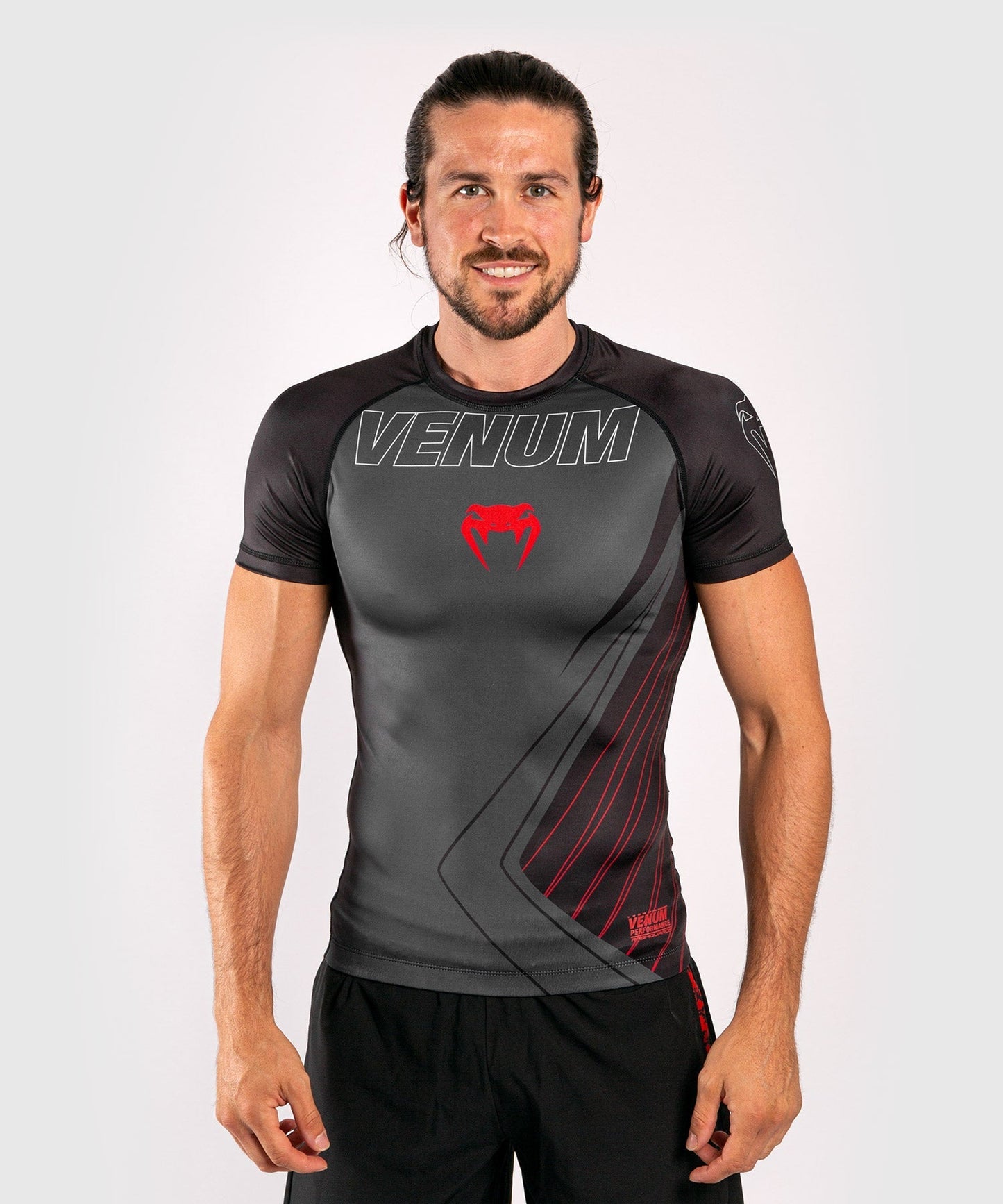 Venum Contender 5.0 Rashguard - Kurze Ärmel - Schwarz/Rot