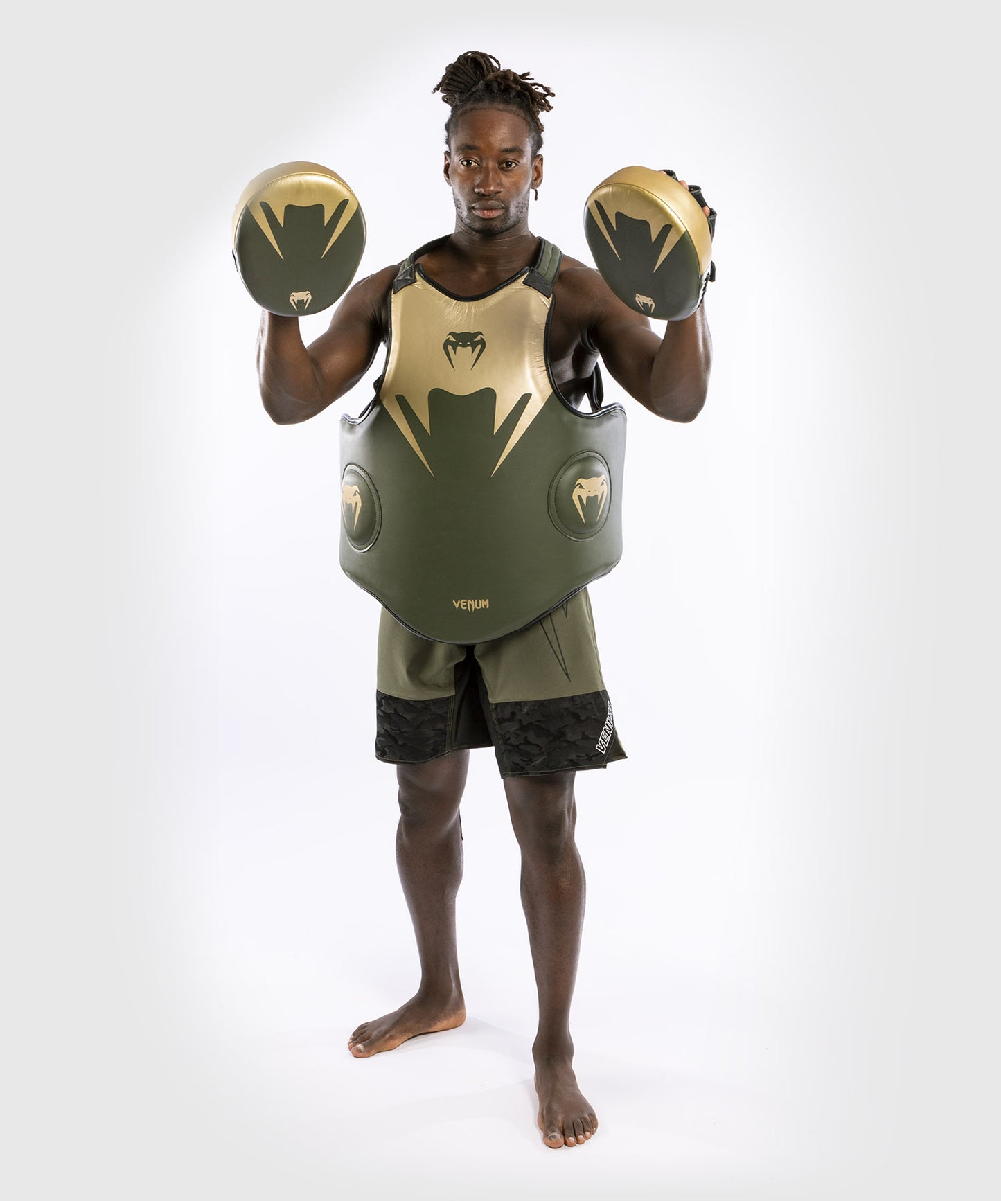 VENUM PRO BOXING - KÖRPERSCHÜTZER - Khaki/Gold