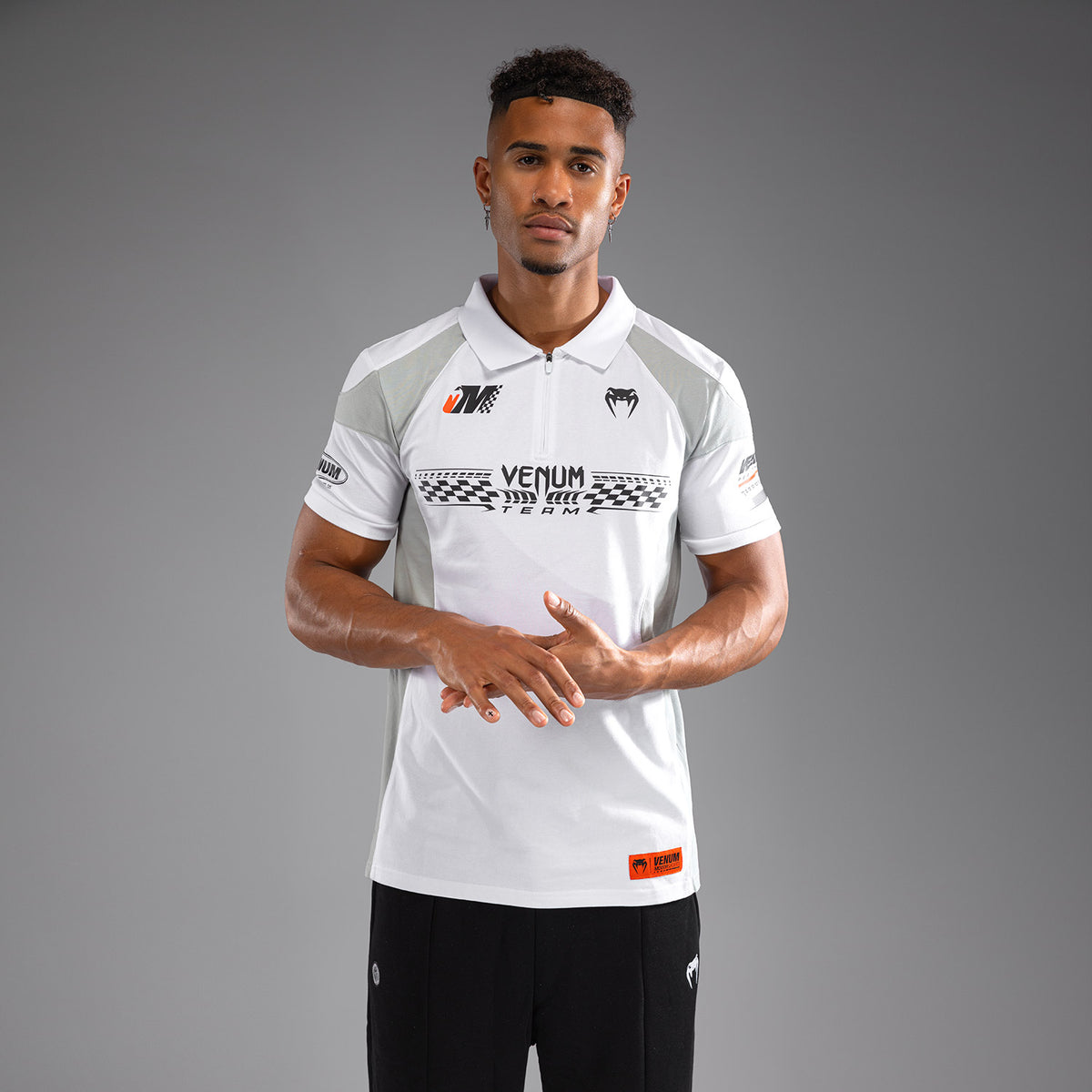 Venum Motorsports Baumwoll-Polo - Schneeweiß
