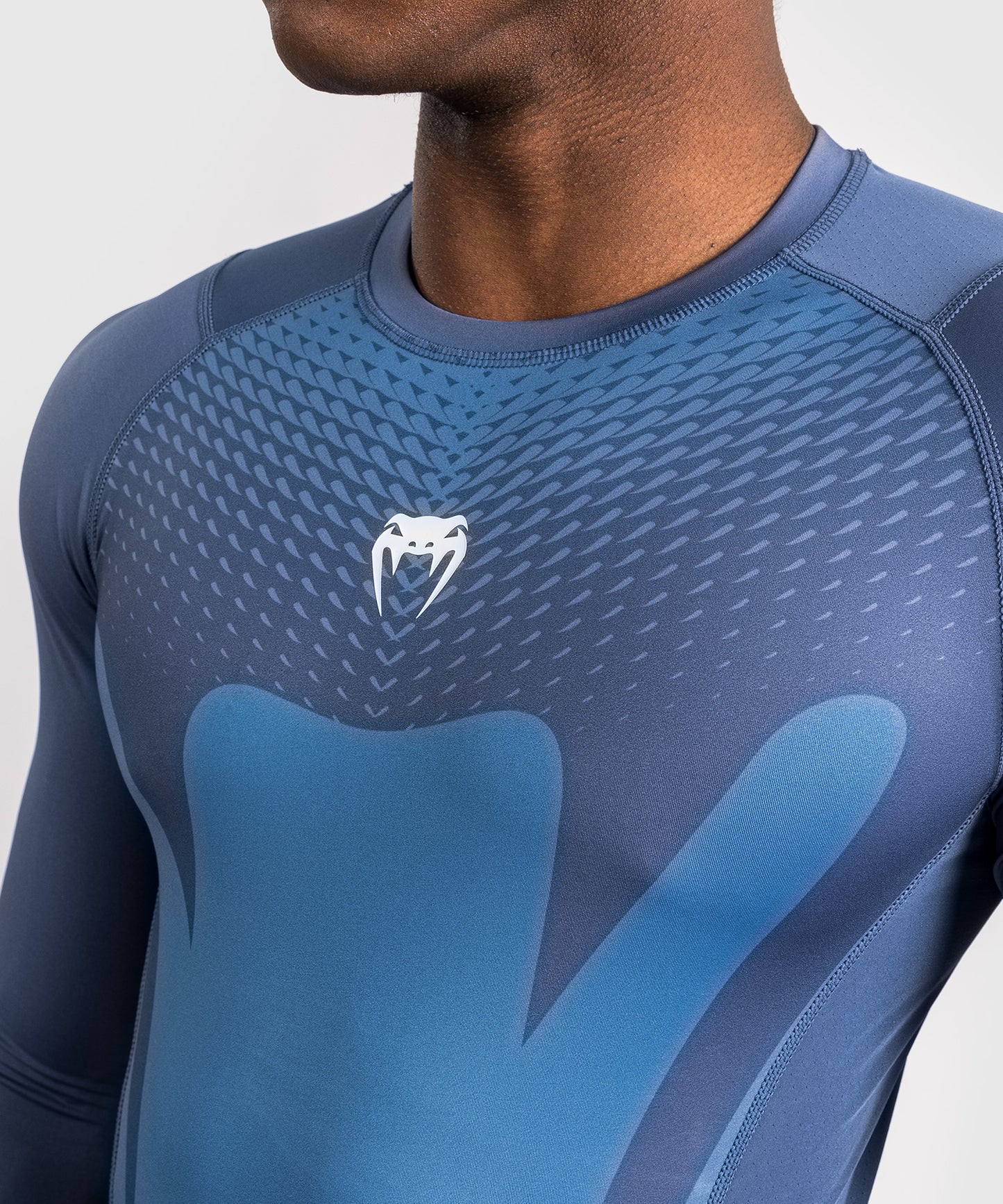 Venum Attack Herren Langarm Rashguard - Marineblau