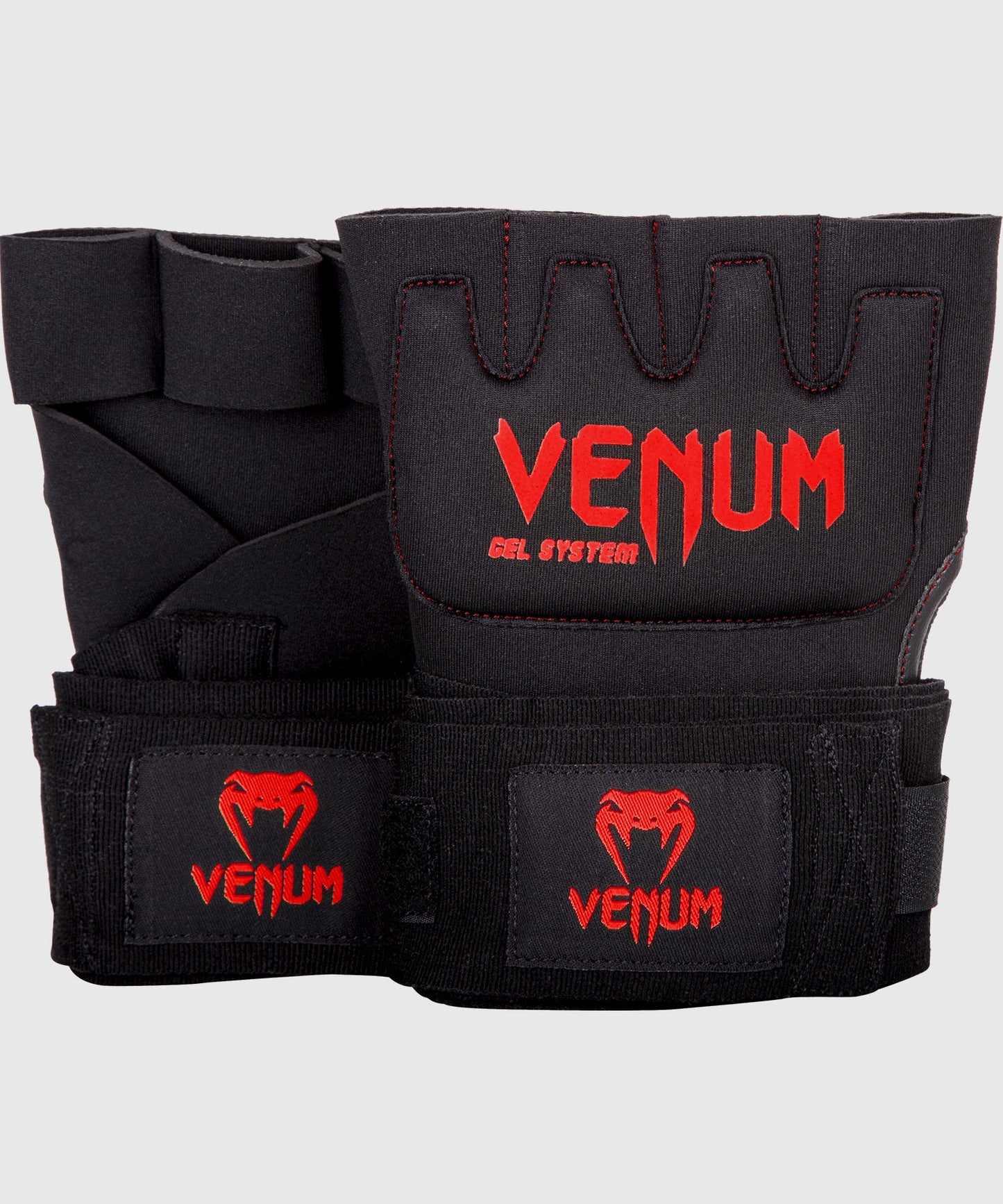 Venum Gel Kontact Handschuh Wraps - Schwarz/Rot