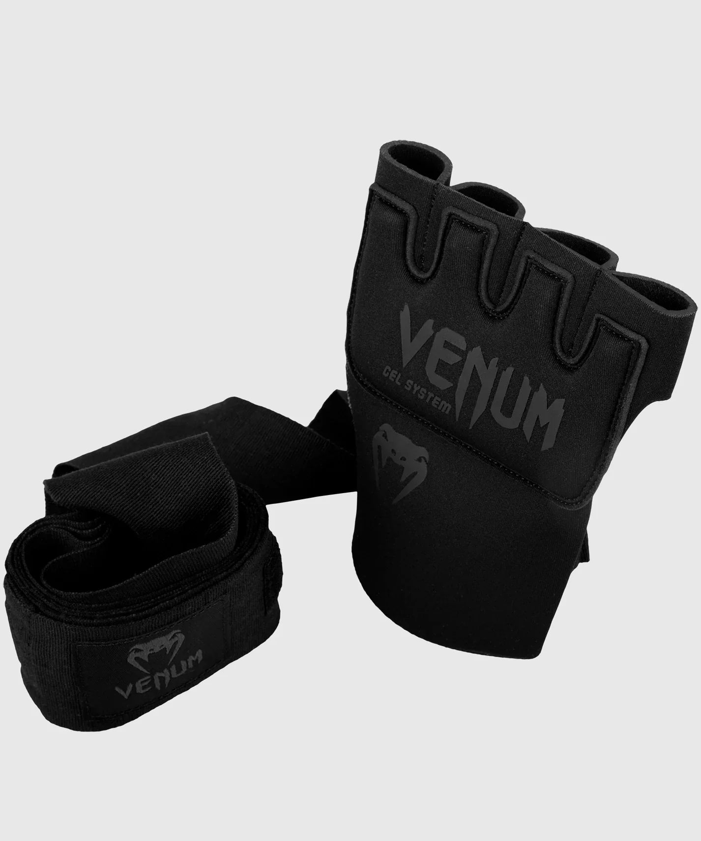 Venum Gel Kontact Handschuh Wraps - Schwarz/Schwarz