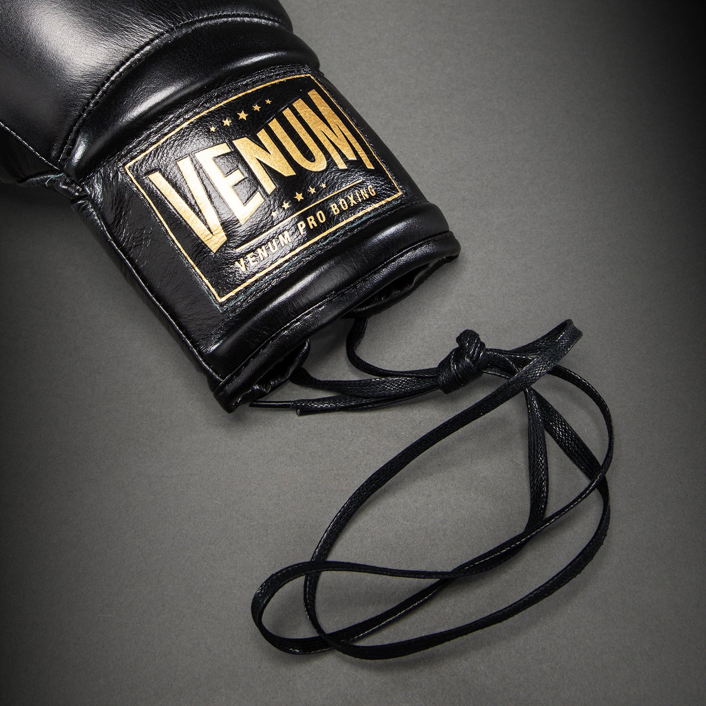 Venum Giant 2.0 Mike Tyson Pro Boxhandschuhe mit Schnürsenkeln – Schwarz/Gold - Inklusive Tasche