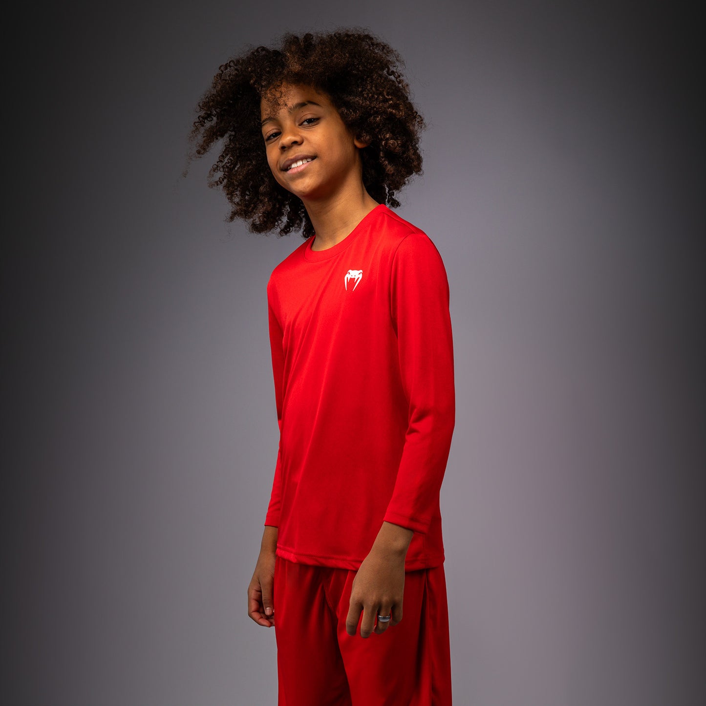 Venum Lineup T-Shirt Langarm Für Kinder - Rot/Weiß