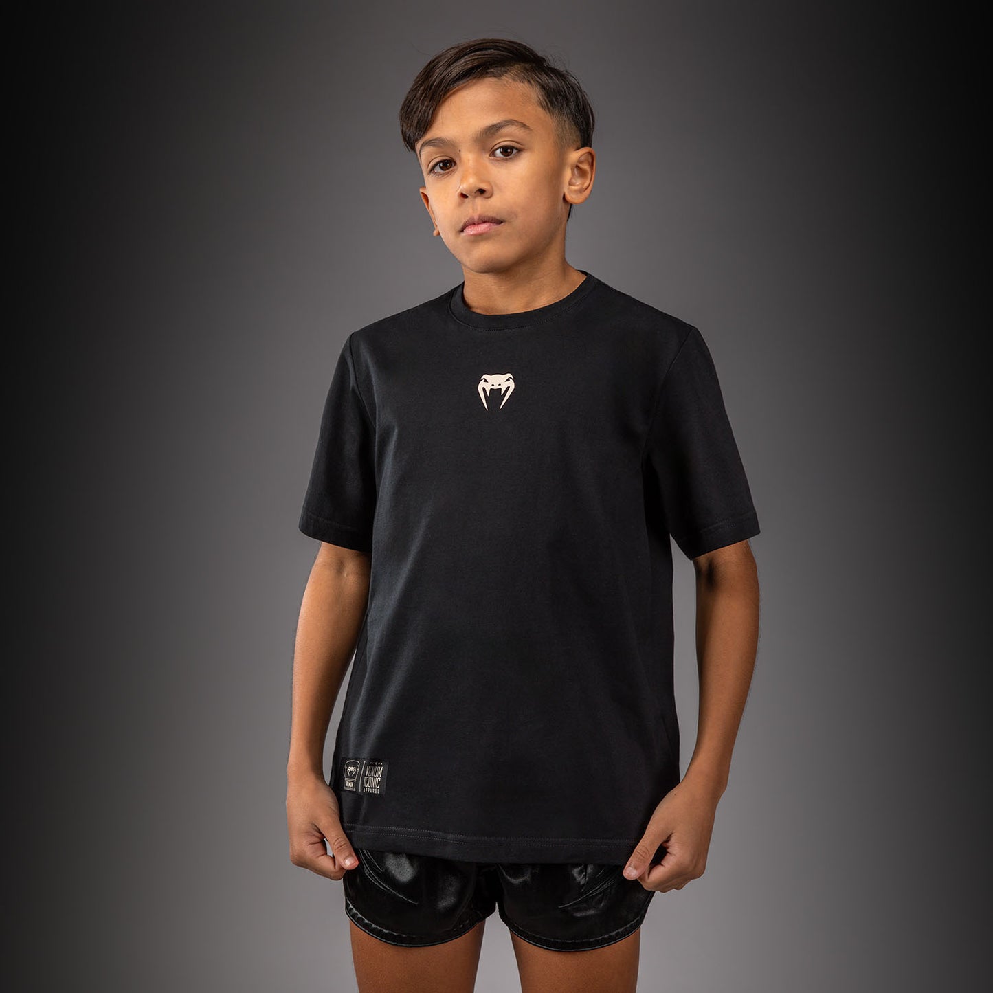 Venum Fight Icon T-Shirt aus Baumwolle - Schwarz