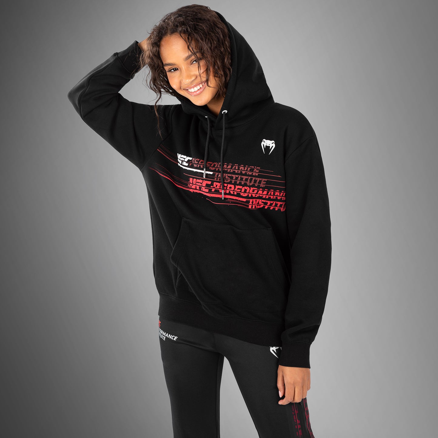UFC Venum Performance Institute 2.0 Hoodie für Frauen - Schwarz/Rot