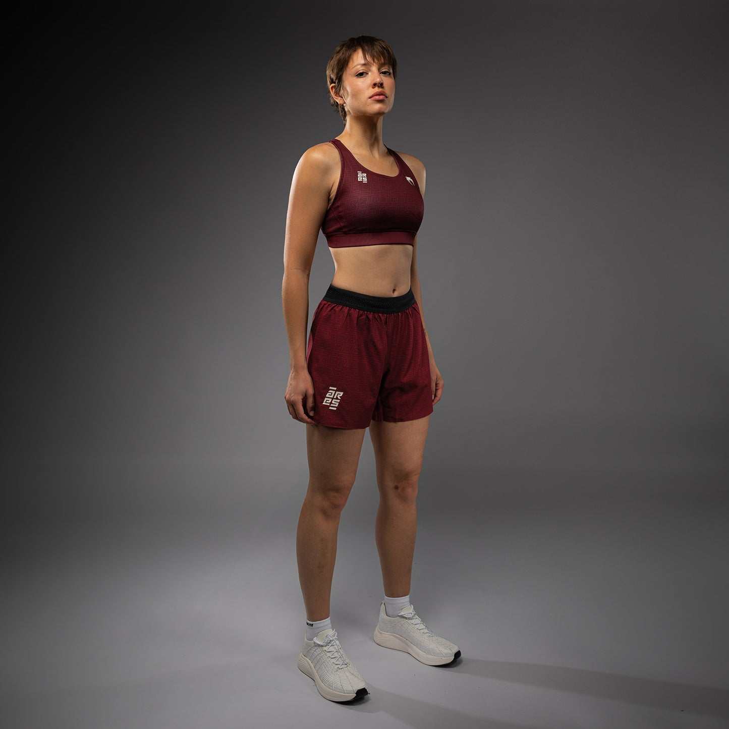 Venum x Ares Damen Trainingsshorts - Burgunder
