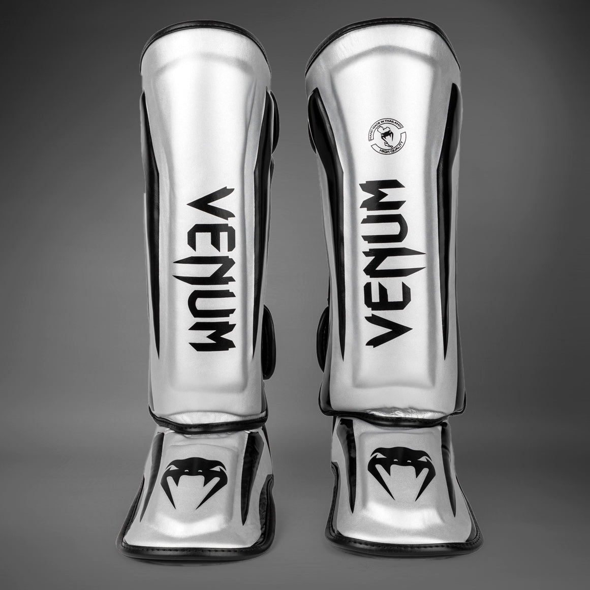 Venum Elite Standup Schienbeinschoner - Silber/Schwarz