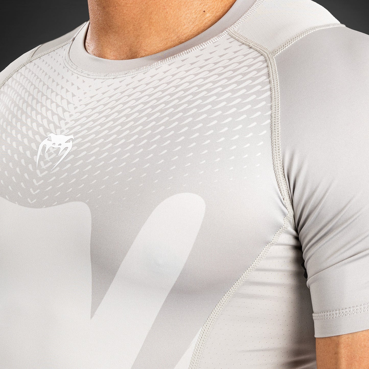 Venum Attack Herren Kurzarm Rashguard - Sand