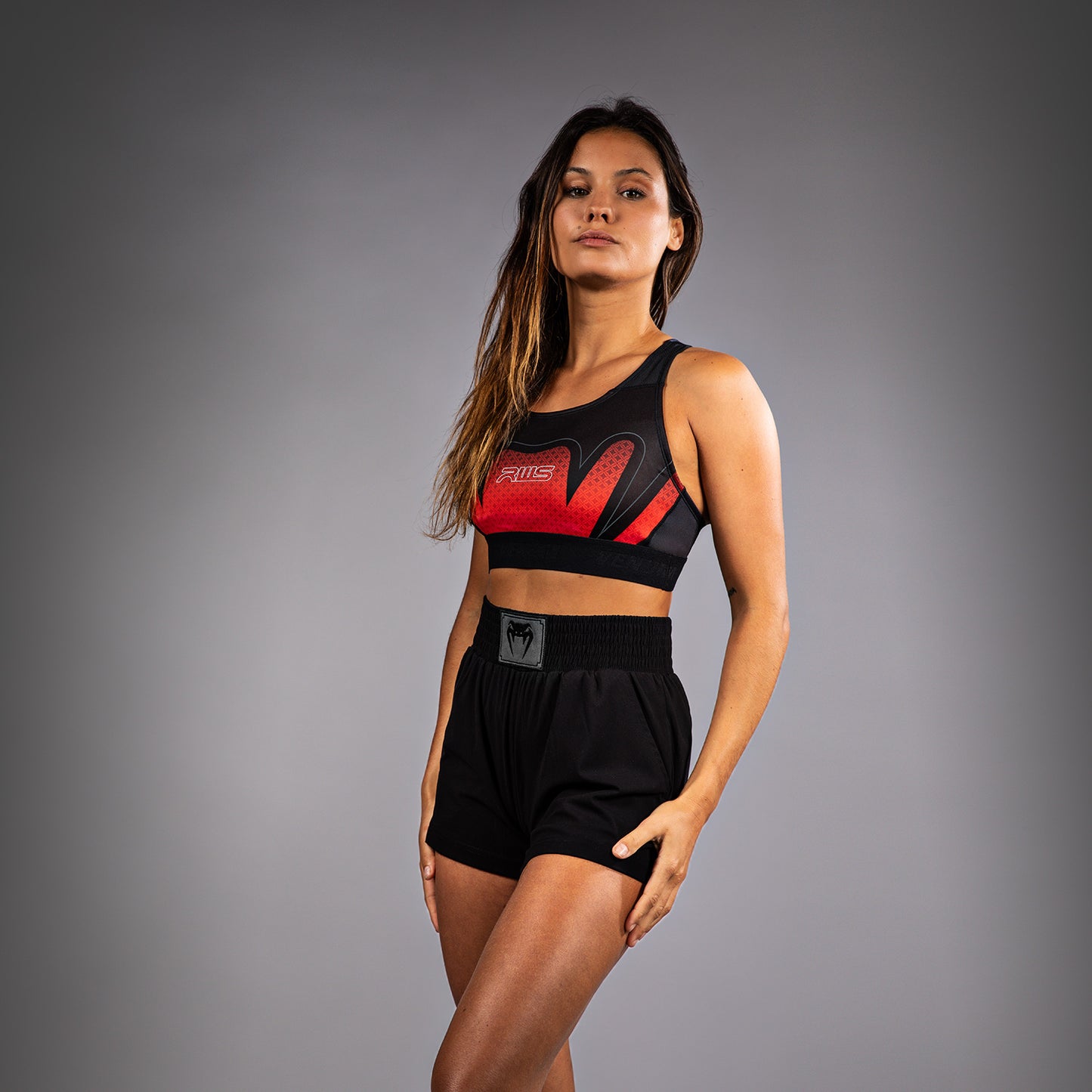 Venum x RWS 2.0 Damen Sport-BH – Schwarz/Rot