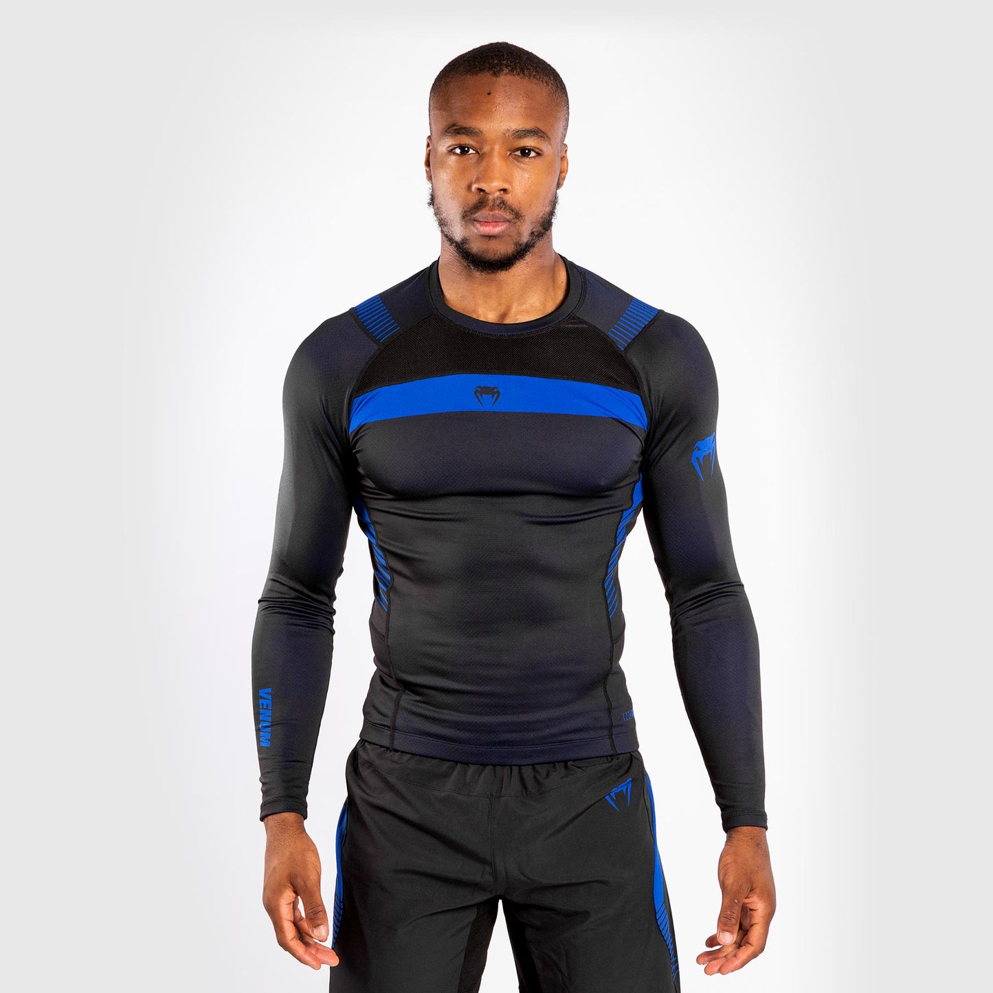 Venum No Gi 3.0 Kompressions-T-Shirt – Langarm - Schwarz/Blau