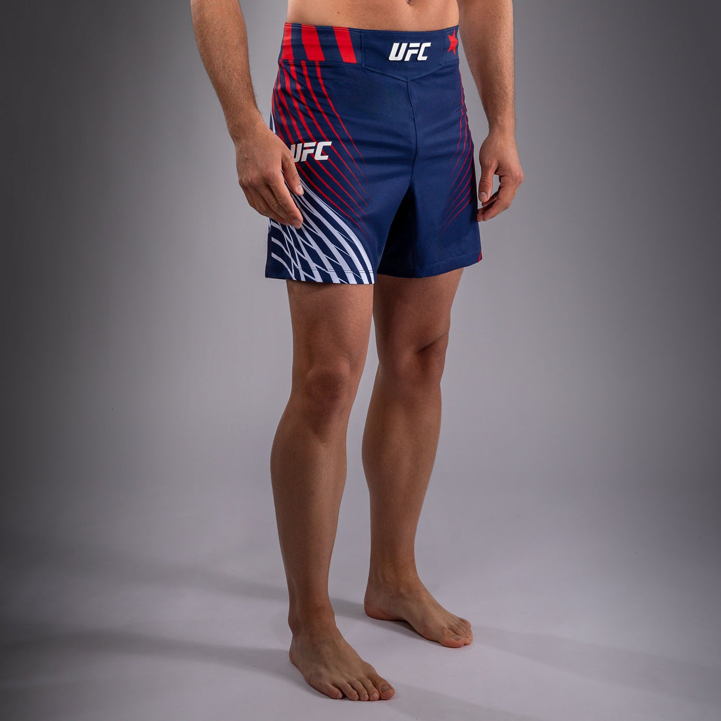 Official UFC Freedom 250 by Venum Personalisiert Authentic Fight Night Fight Shorts im Short Fit für Herren - Blau